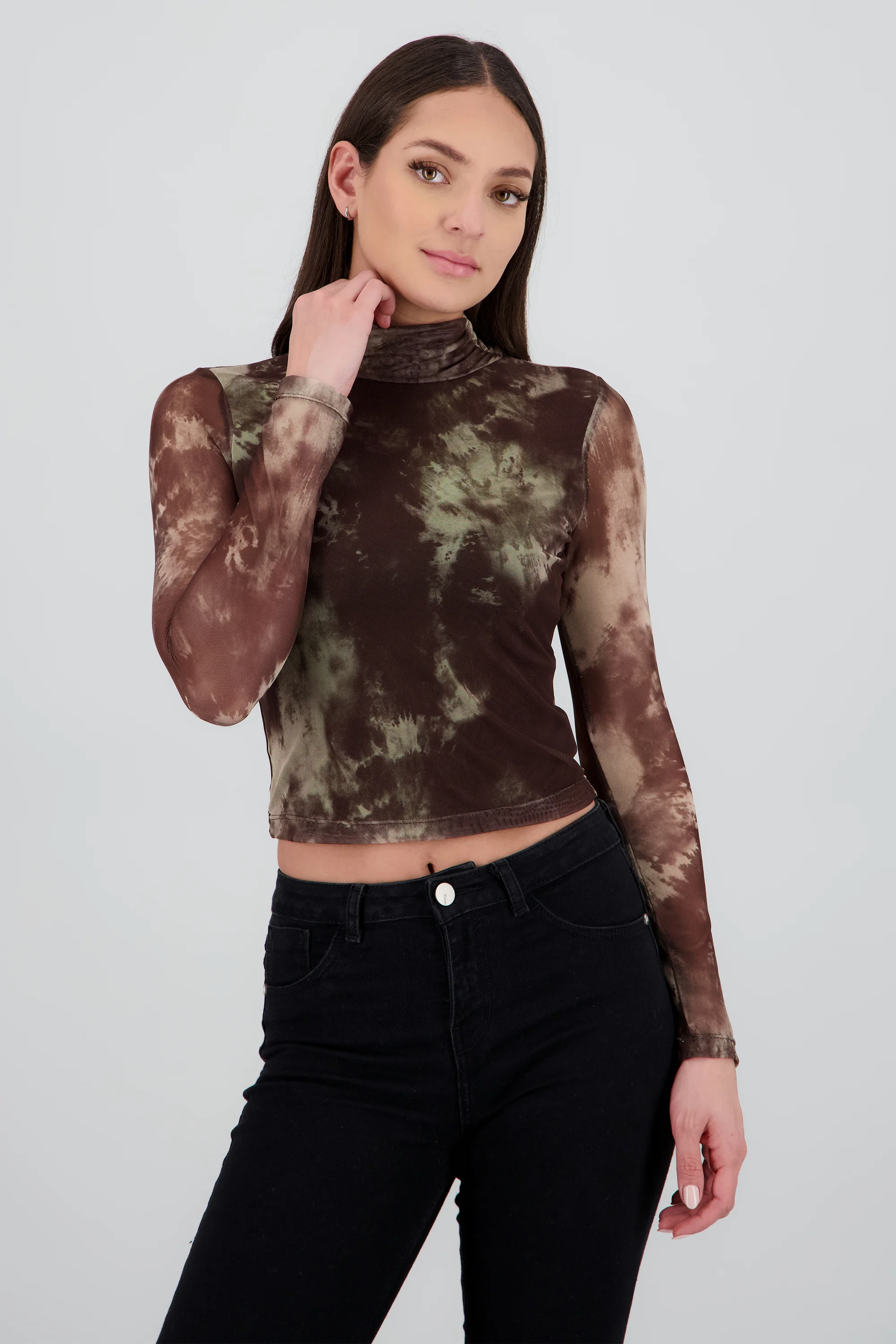 Top mesh tie dye