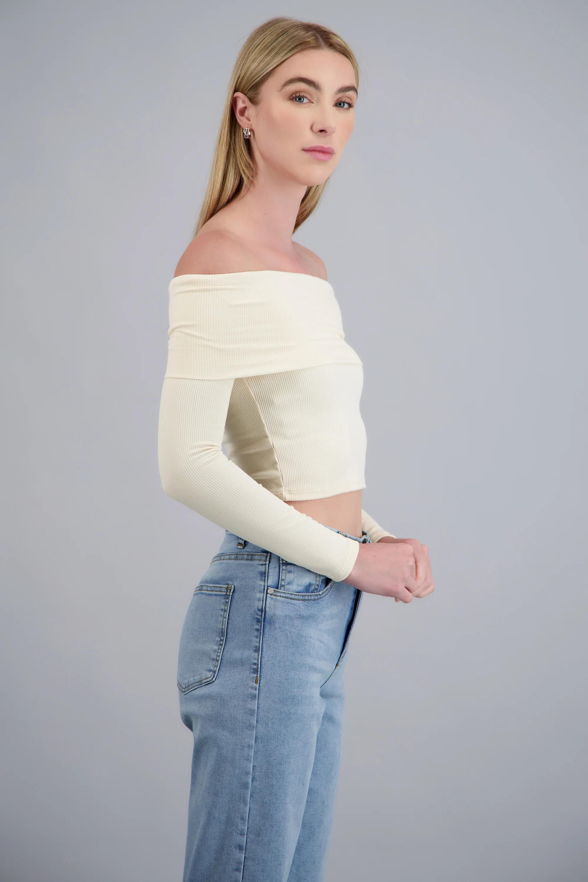 TOP OFF SHOULDER M/L RIB - Image 2