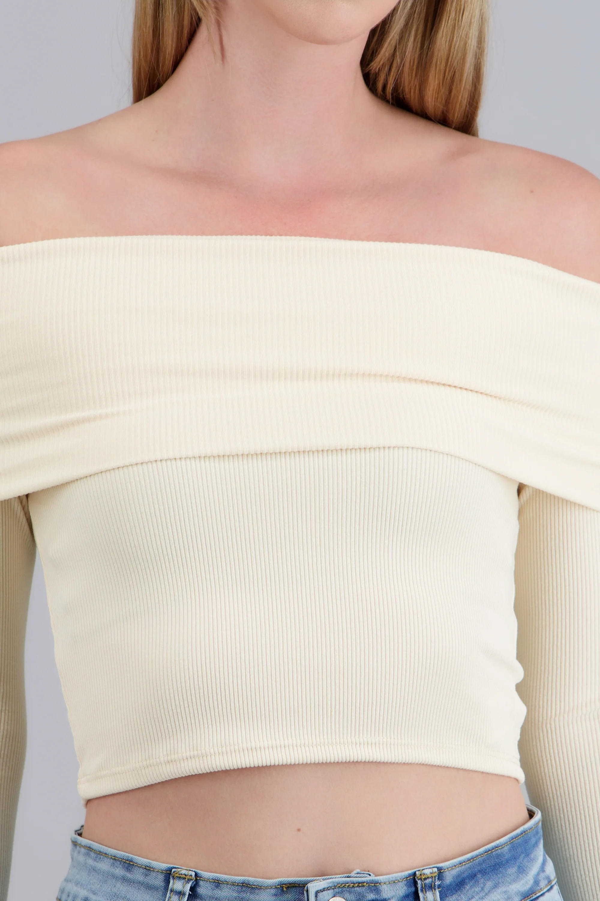TOP OFF SHOULDER M/L RIB - Image 5