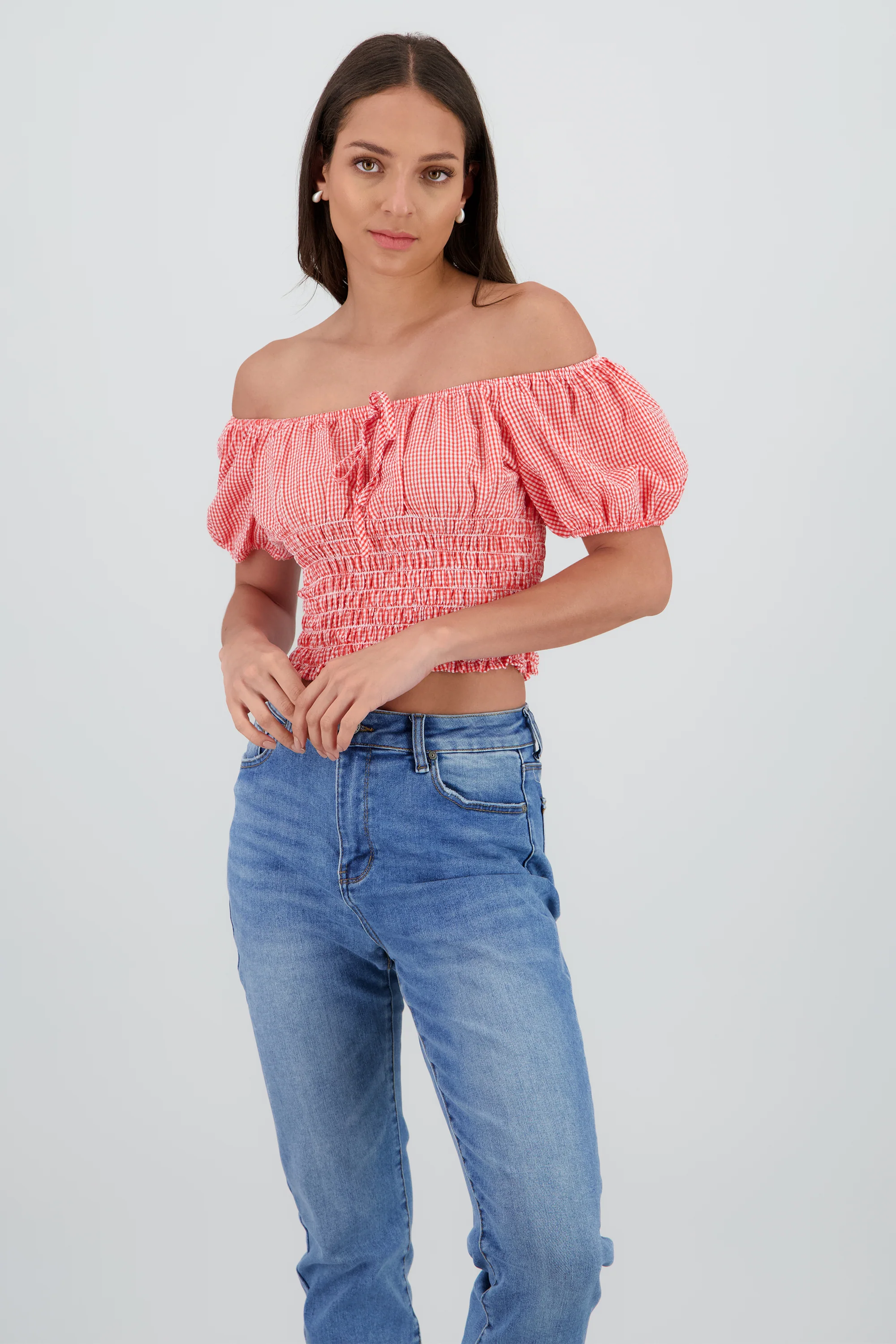 Top off shoulder manga abullonada - Image 2