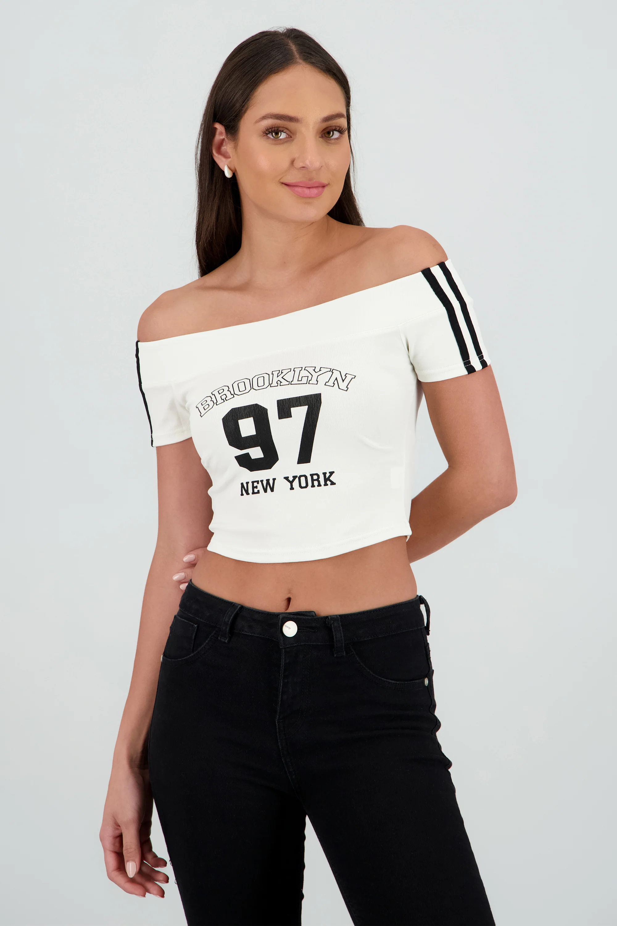 Top off shoulder manga corta numero - Image 2