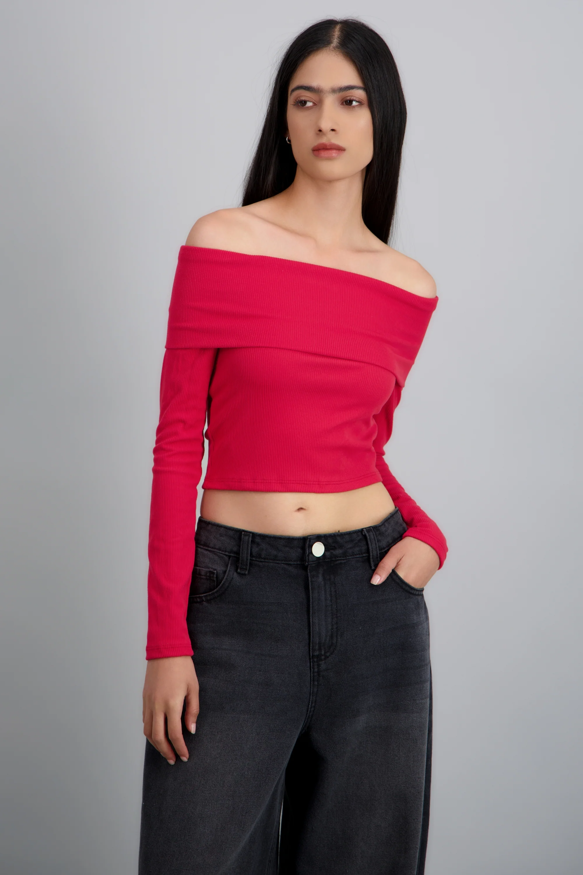 TOP OFF SHOULDER M/L RIB - Image 2