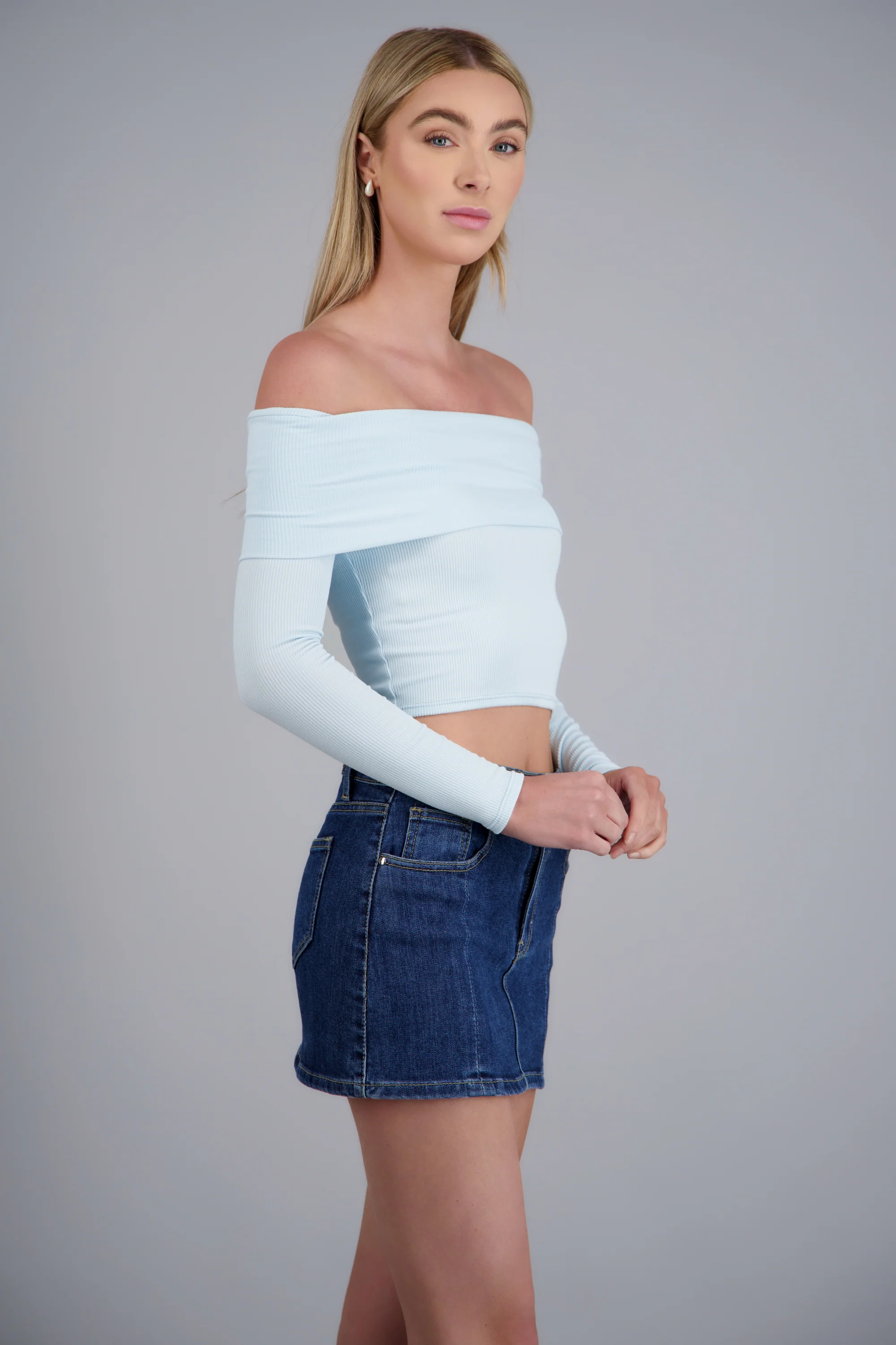 TOP OFF SHOULDER M/L RIB - Image 2