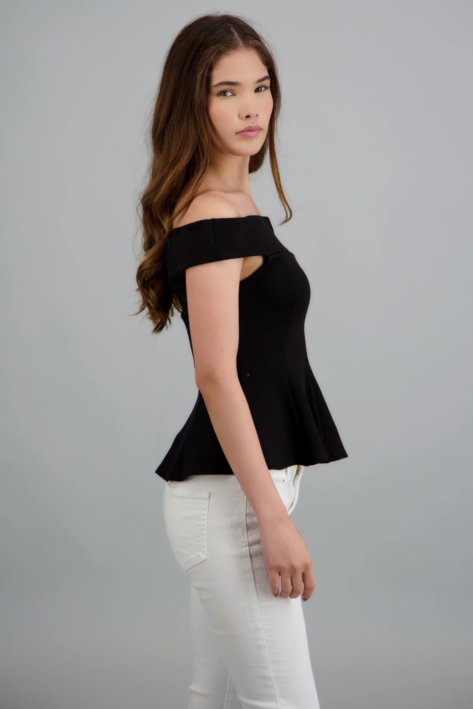 Top off shoulder peplum - Image 3