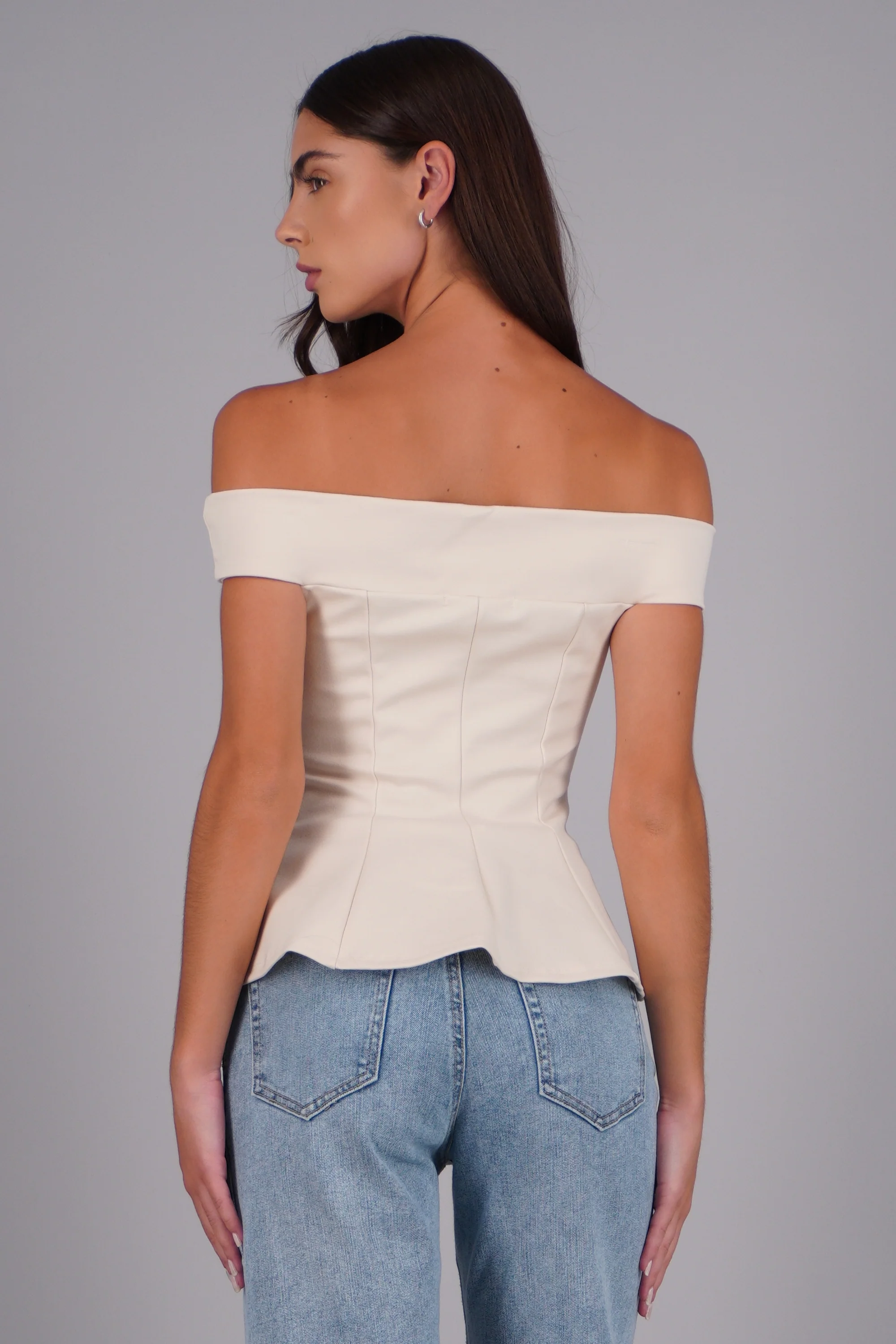 Top off shoulder peplum - Image 4