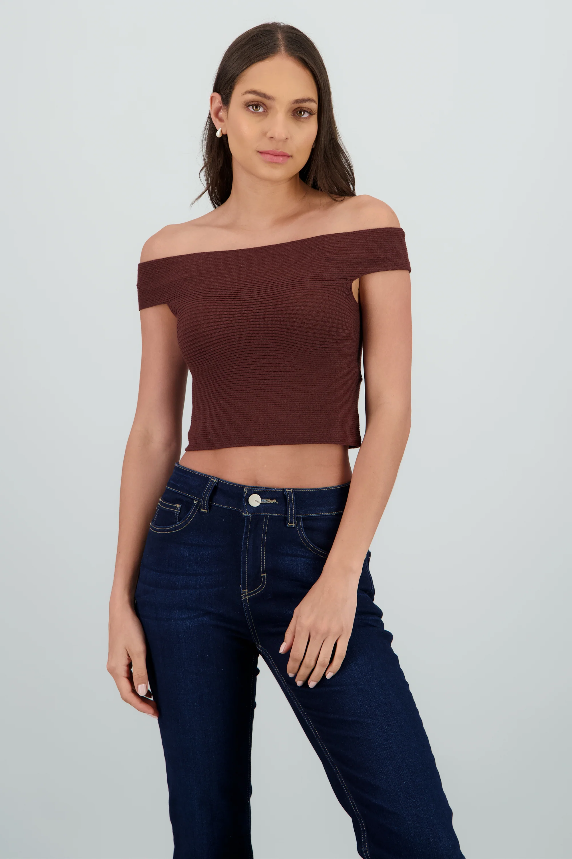 Top off shoulder tejido
