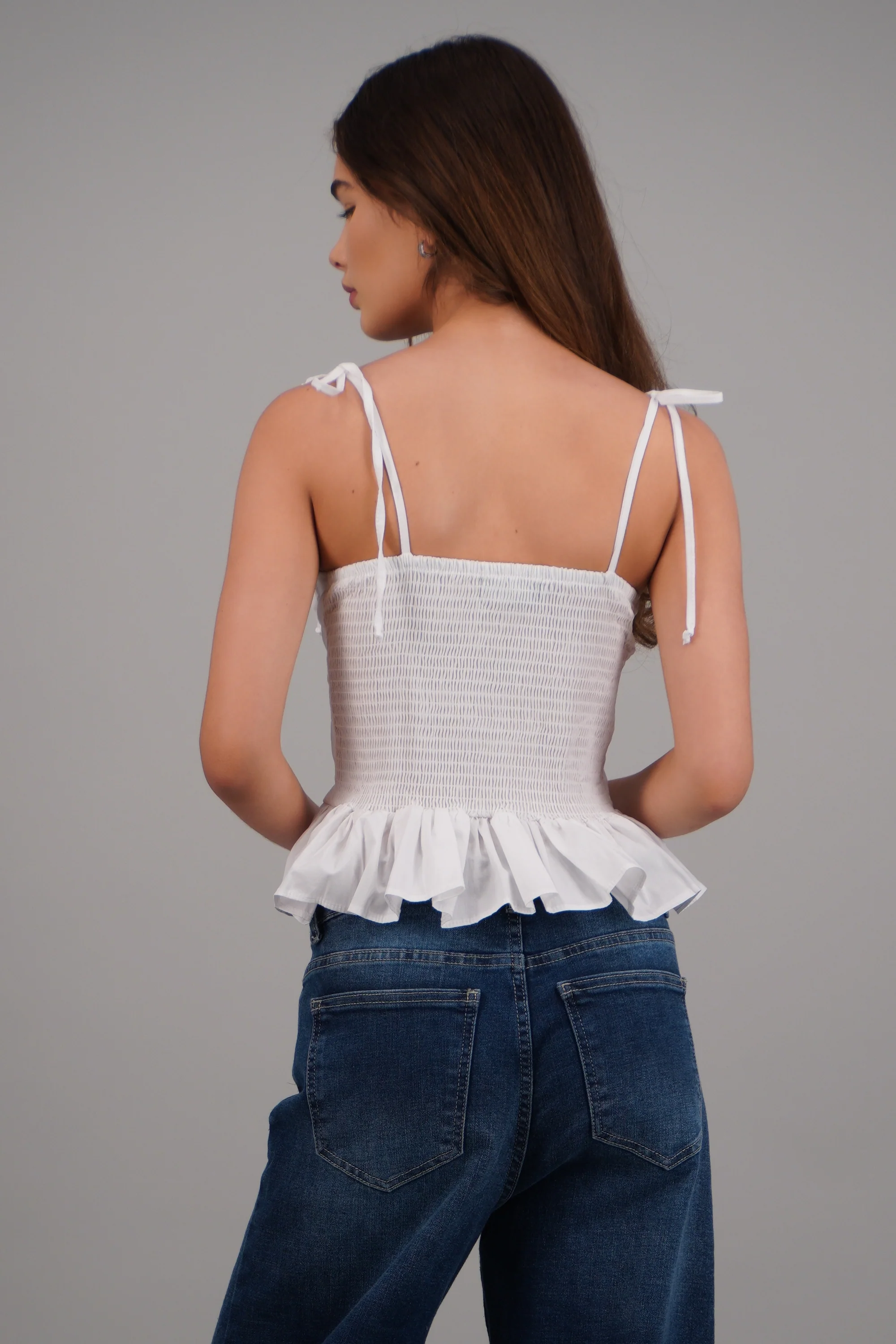 top peplum tirantes con amarre - Image 4