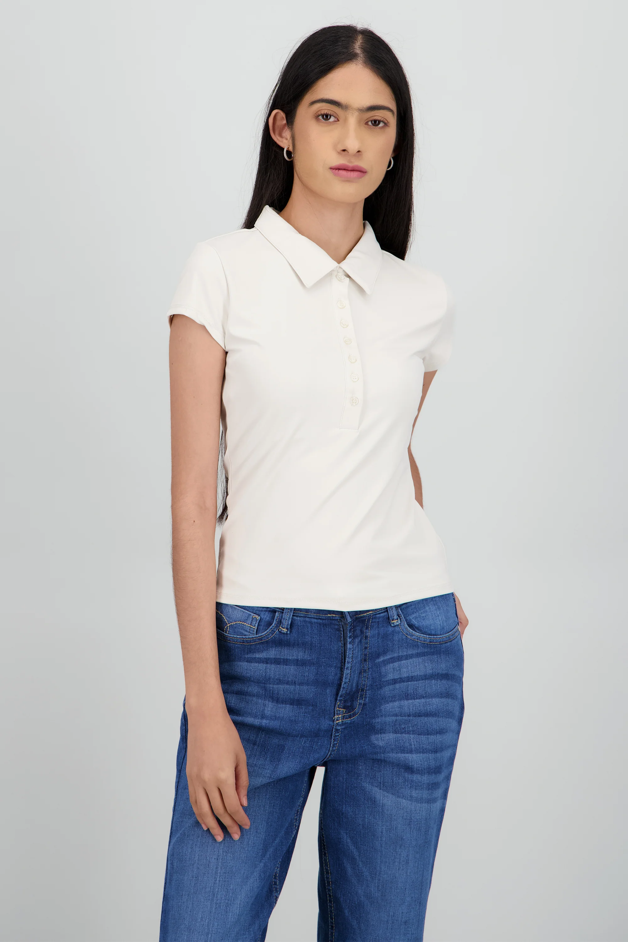 Top polo botones liso - Image 2