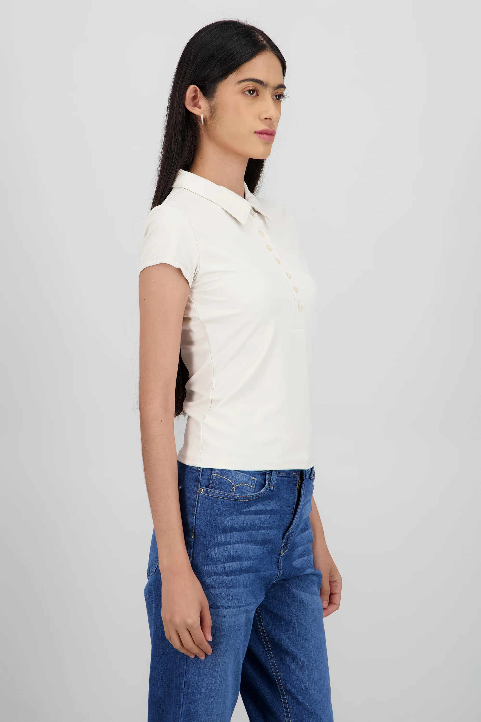 Top polo botones liso - Image 3