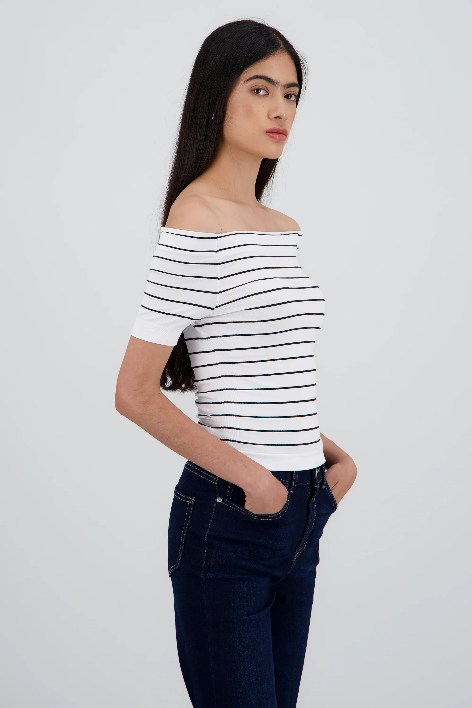 Top rayas off shoulder - Image 3