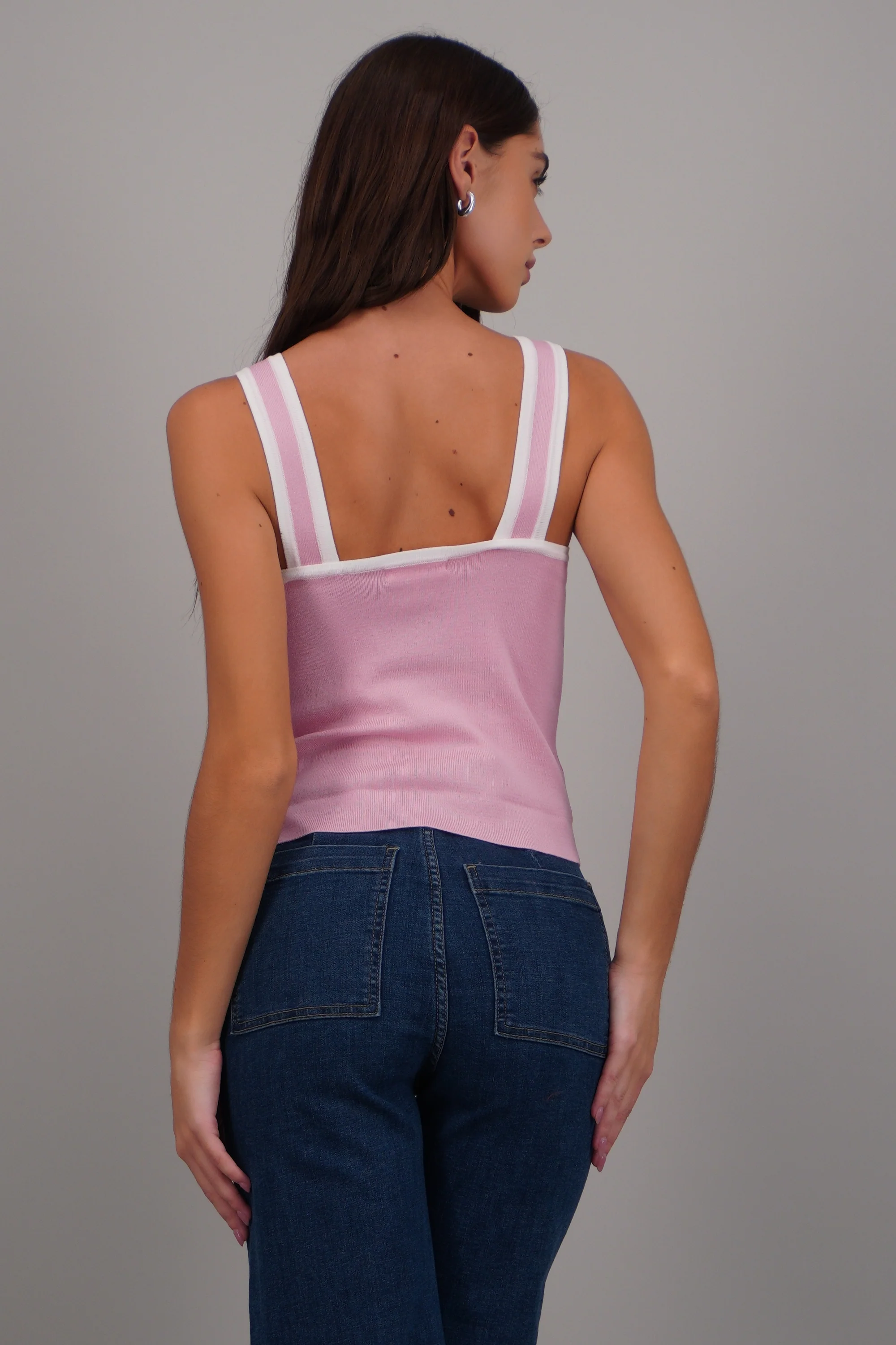Top rib detalle perlas escote - Image 4