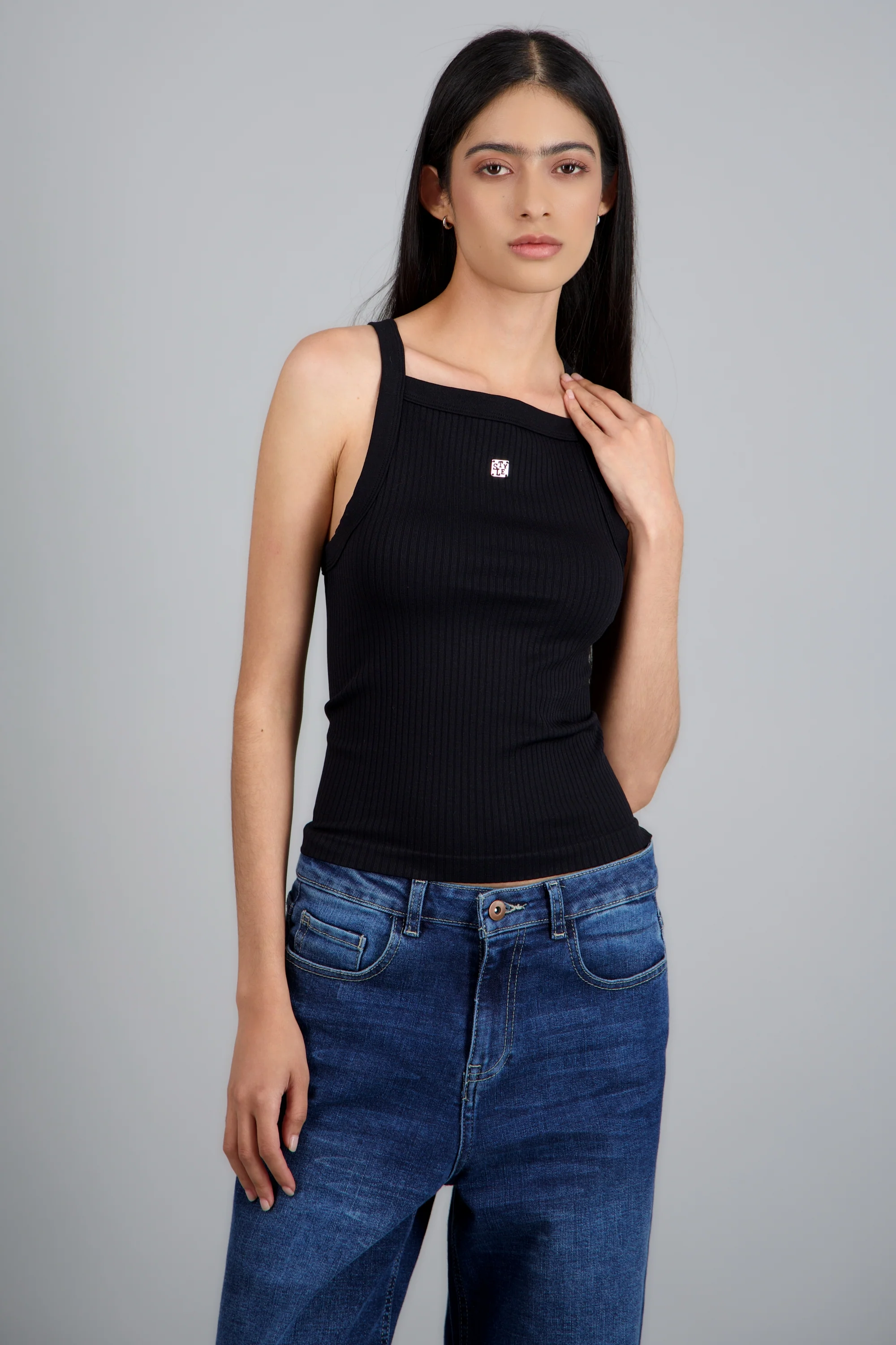 Top rib seamless espalda cruzada