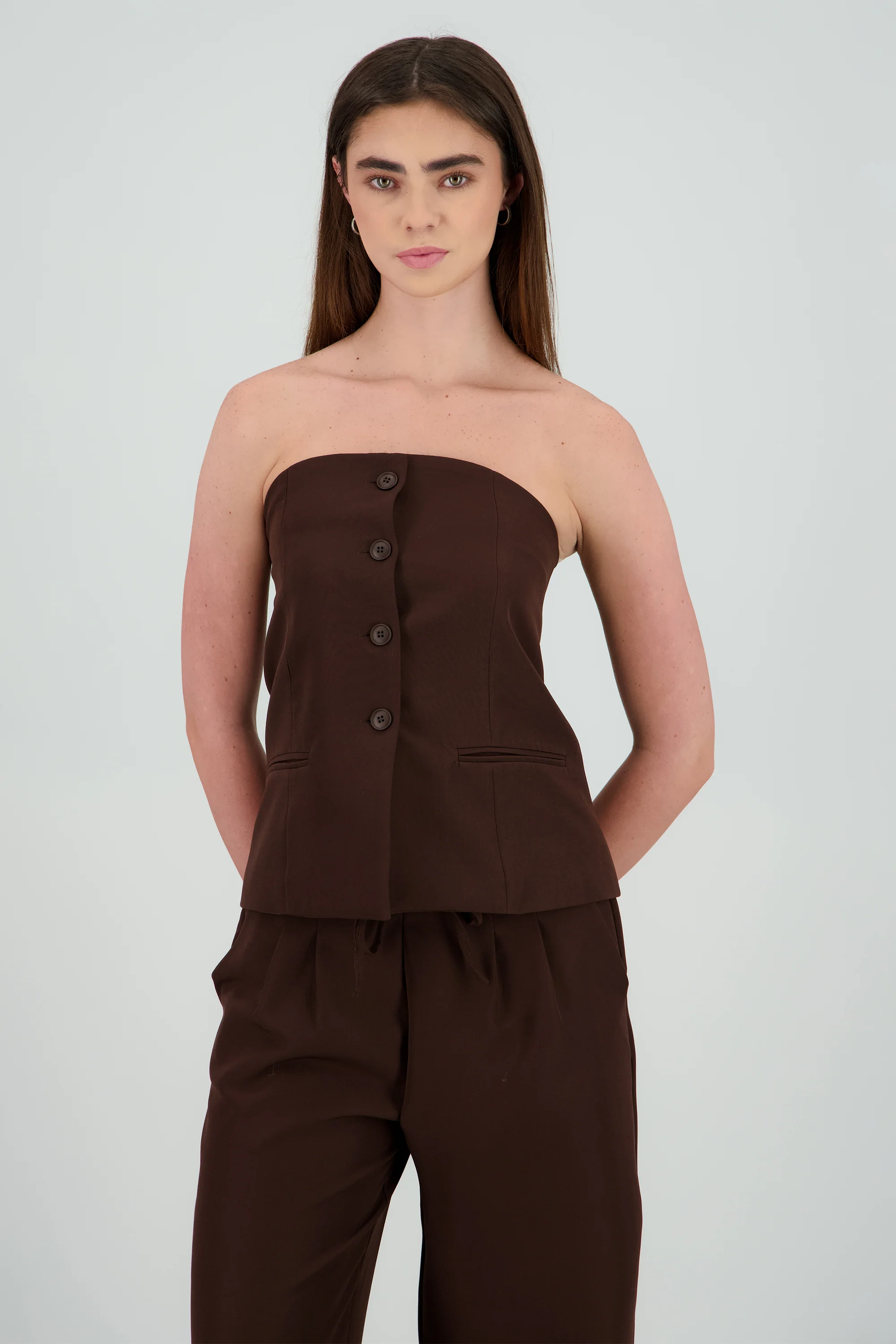 Top sastre strapless botones - Image 2