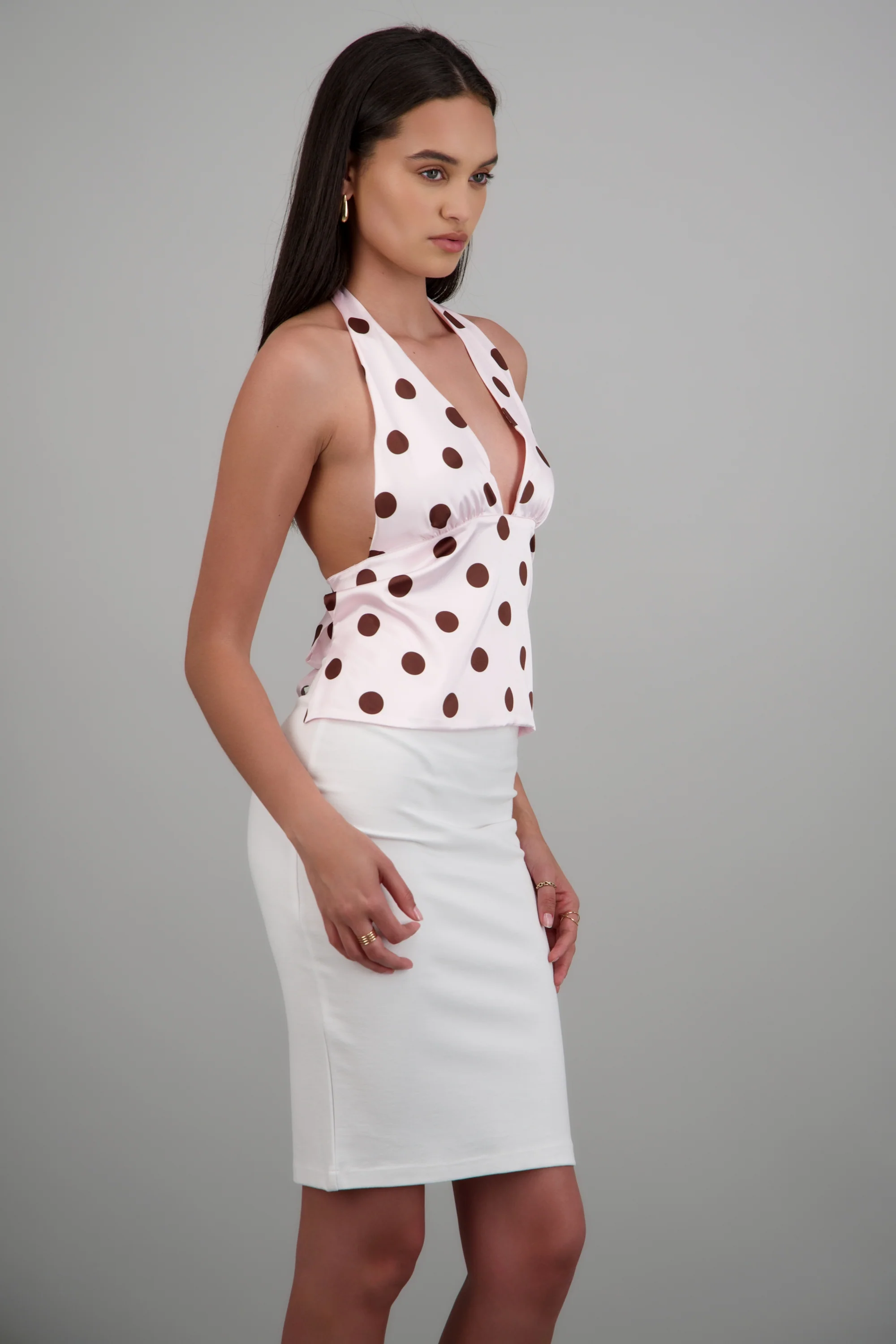 TOP SATINADO AMARRE ESPALDA POLKA DOTS HYPS - Image 3