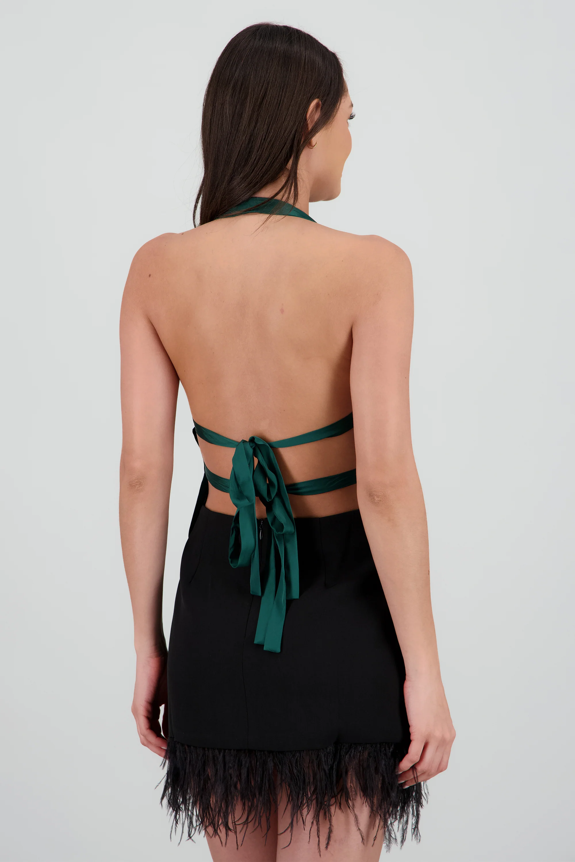 Top satinado escote espalda hypsters - Image 4