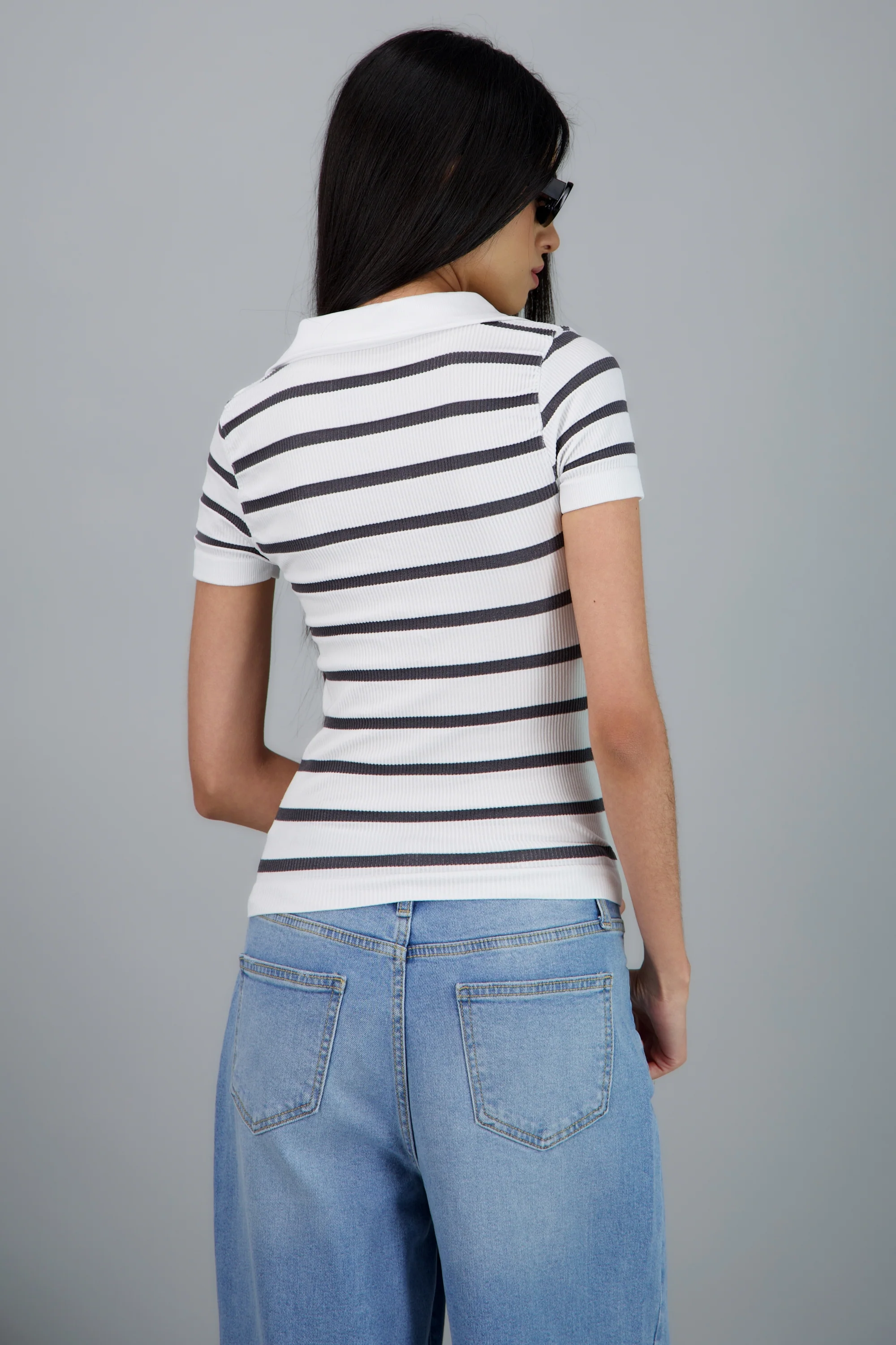 Top seamless rayas cuello polo - Image 4