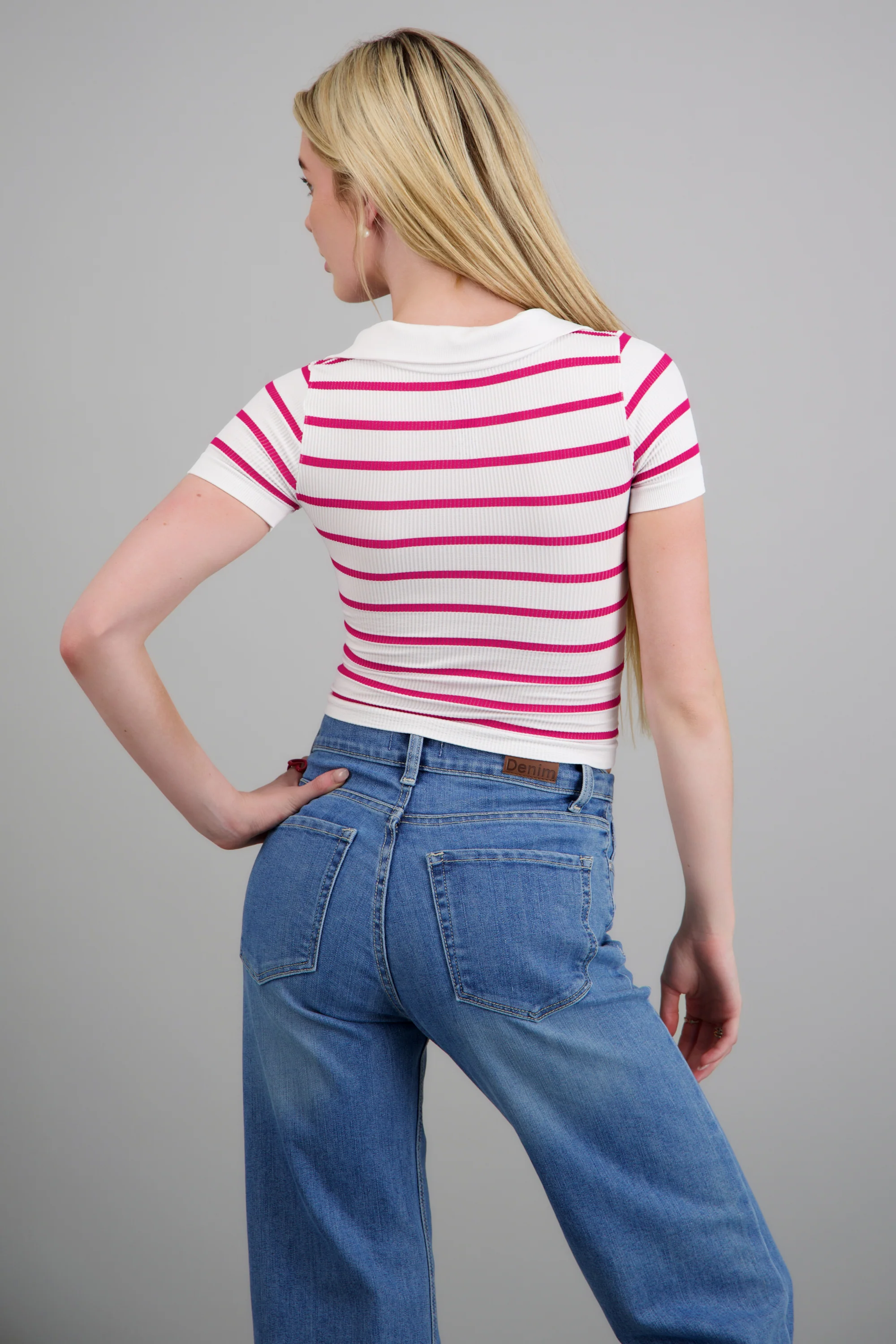 Top seamless rayas cuello polo - Image 4