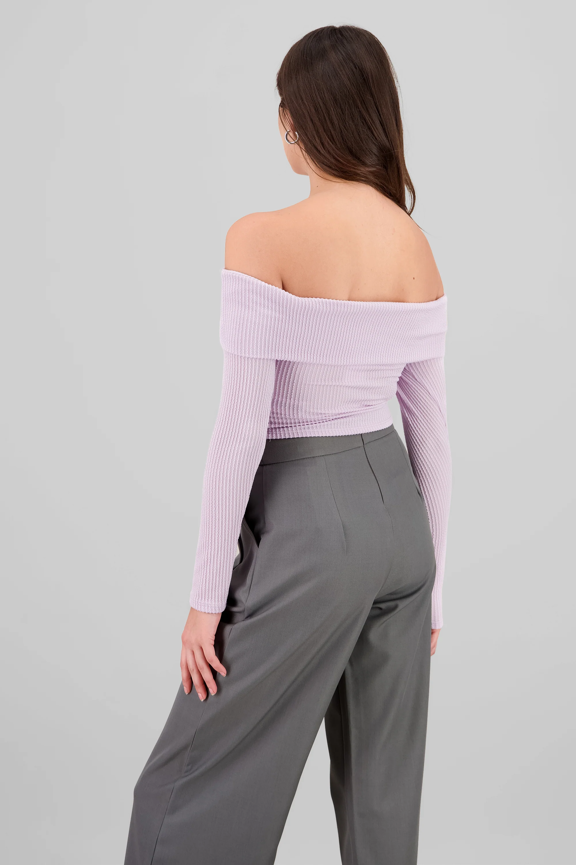 Top Sin Hombros Textura Rib - Image 4