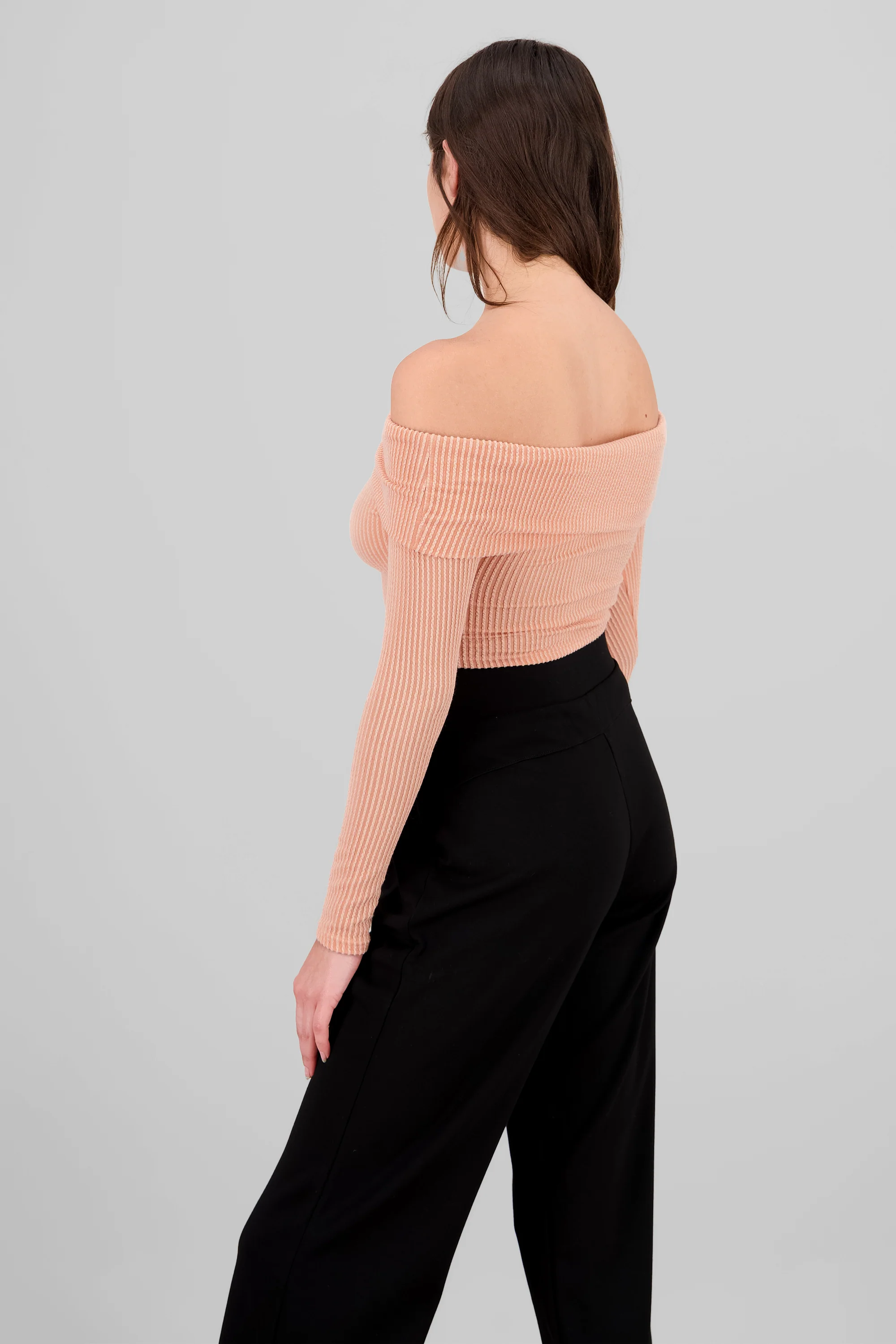 Top Sin Hombros Textura Rib - Image 4