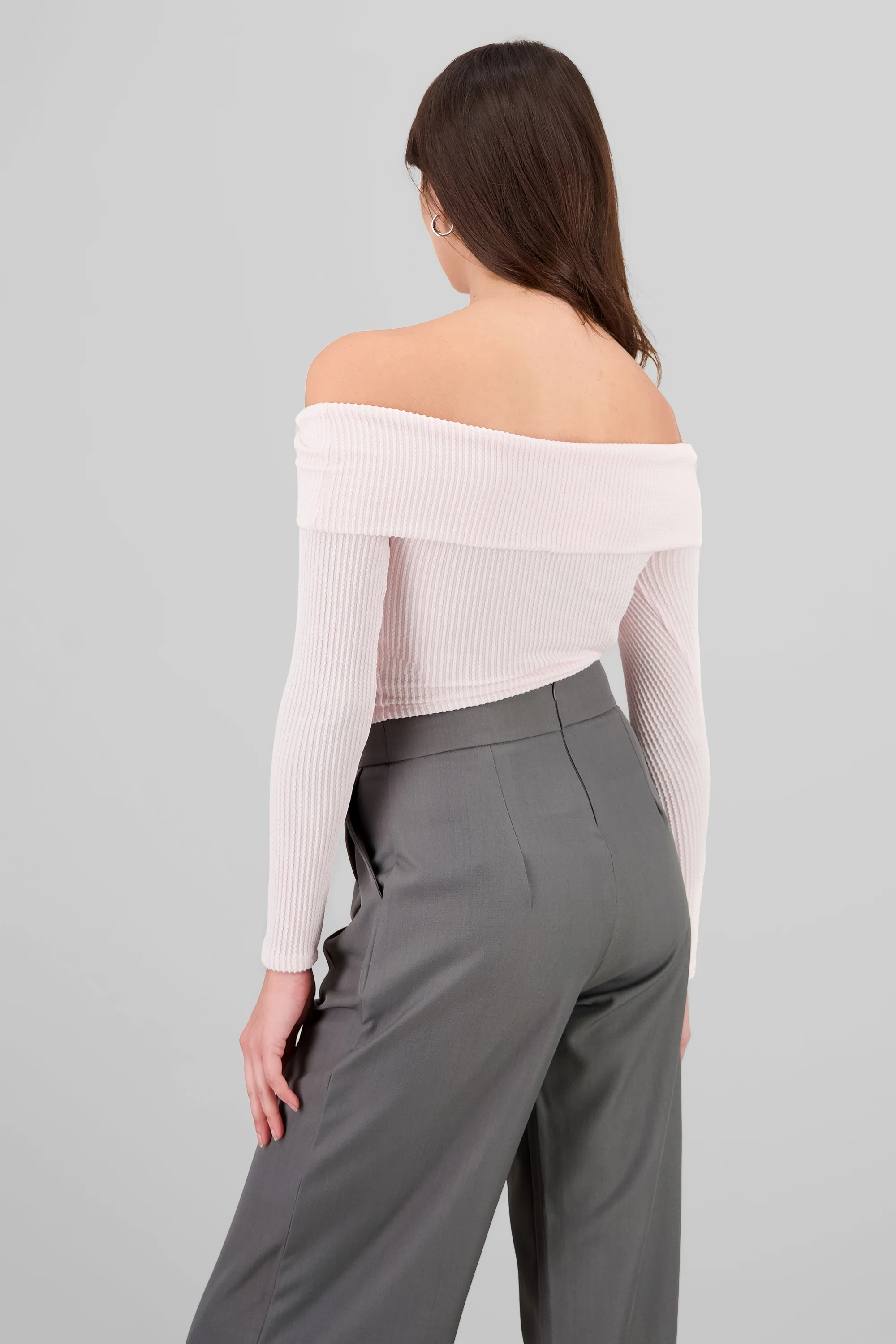 Top Sin Hombros Textura Rib - Image 4