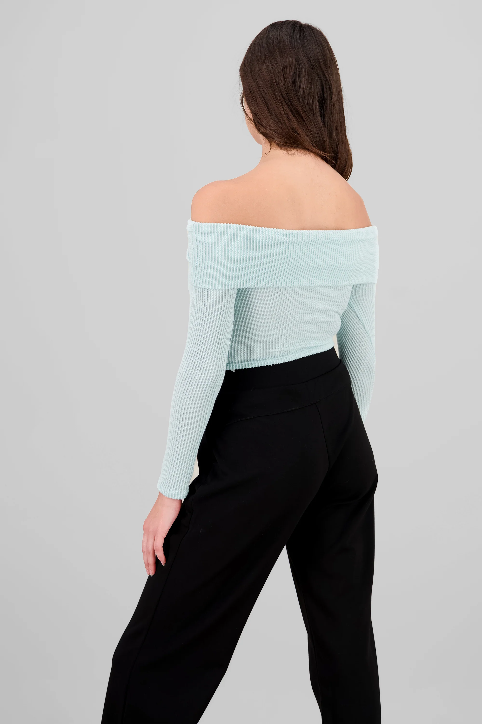 Top Sin Hombros Textura Rib - Image 4