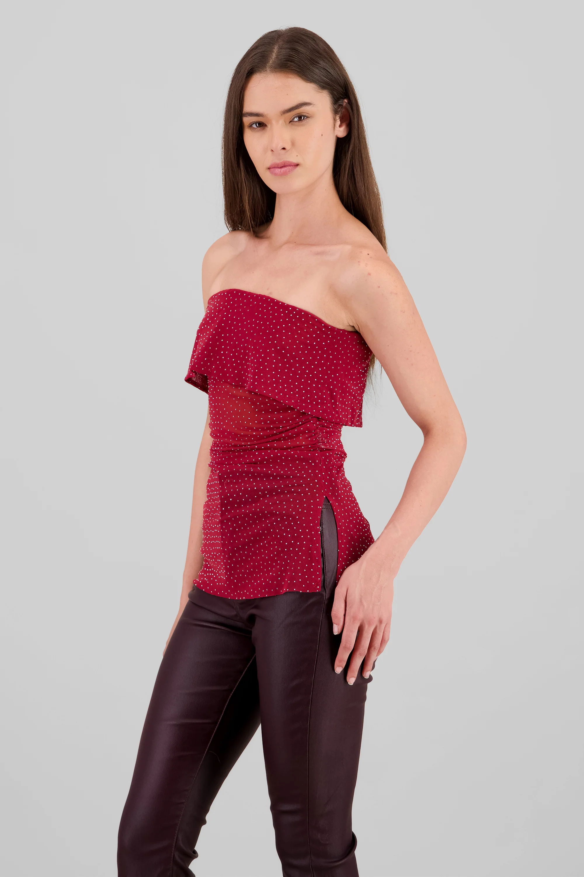 Top strapless brillos mesh - Image 3