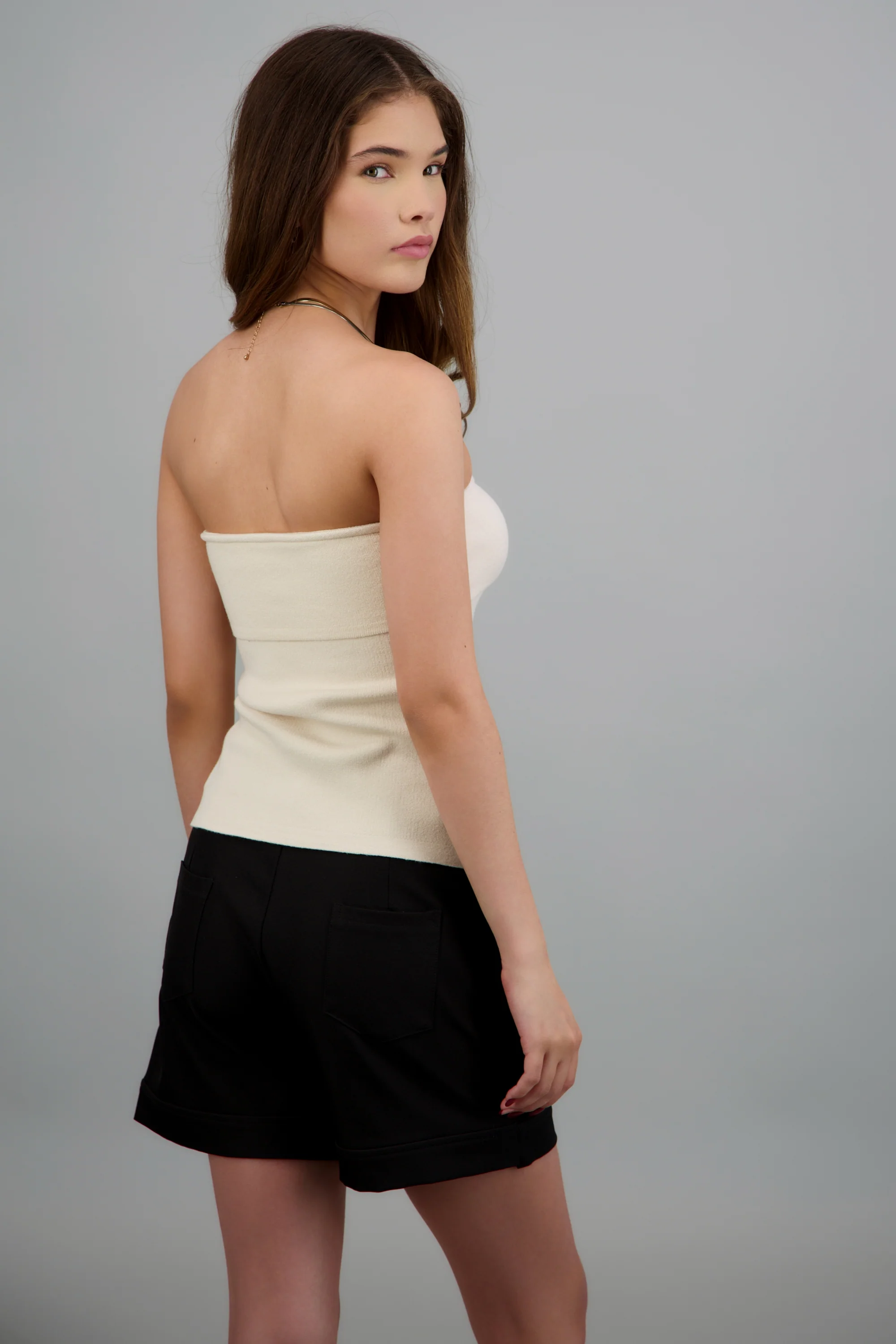 Top strapless liso doblez - Image 4