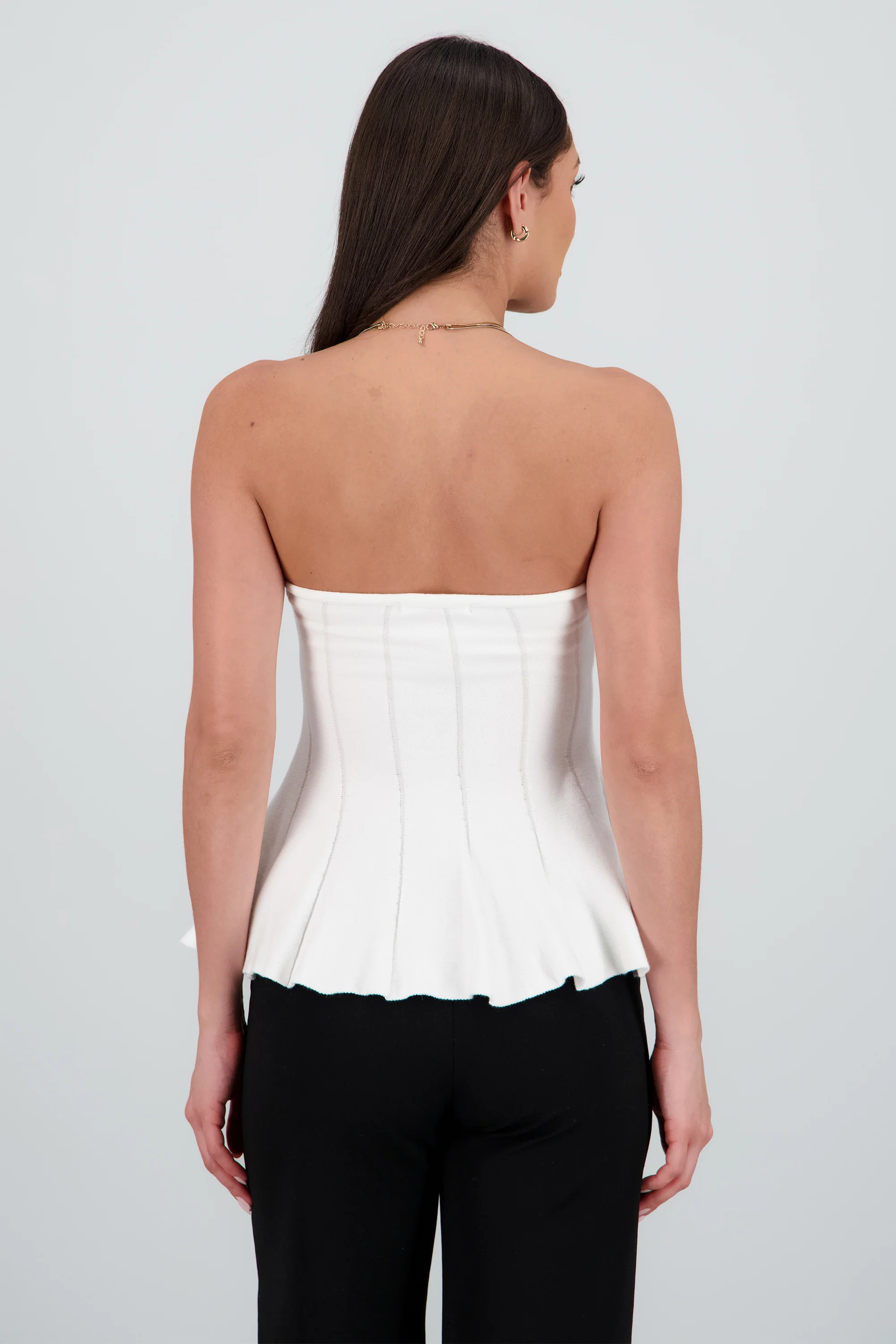 Top strapless peplum - Image 4
