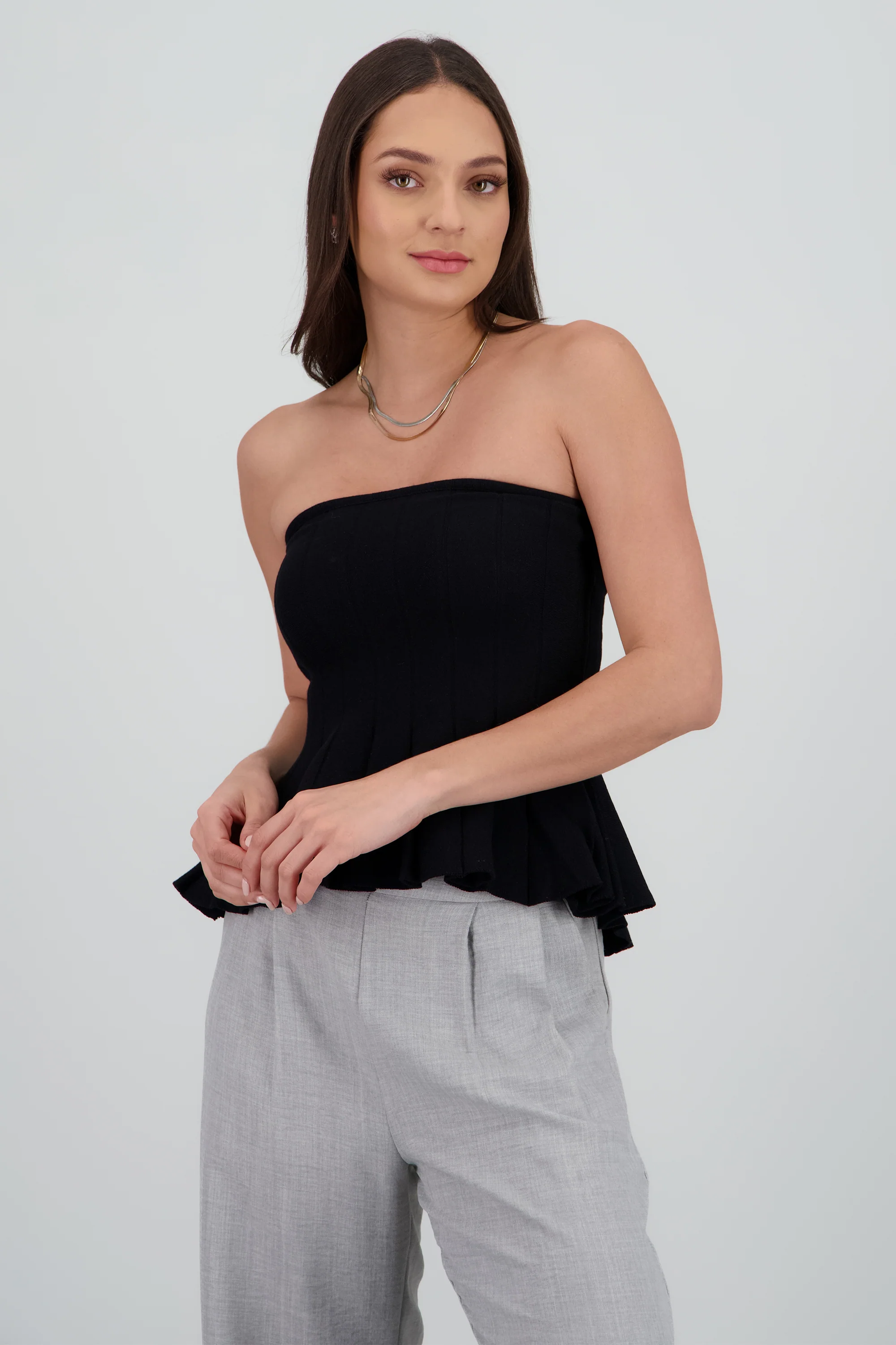 Top strapless peplum - Image 2