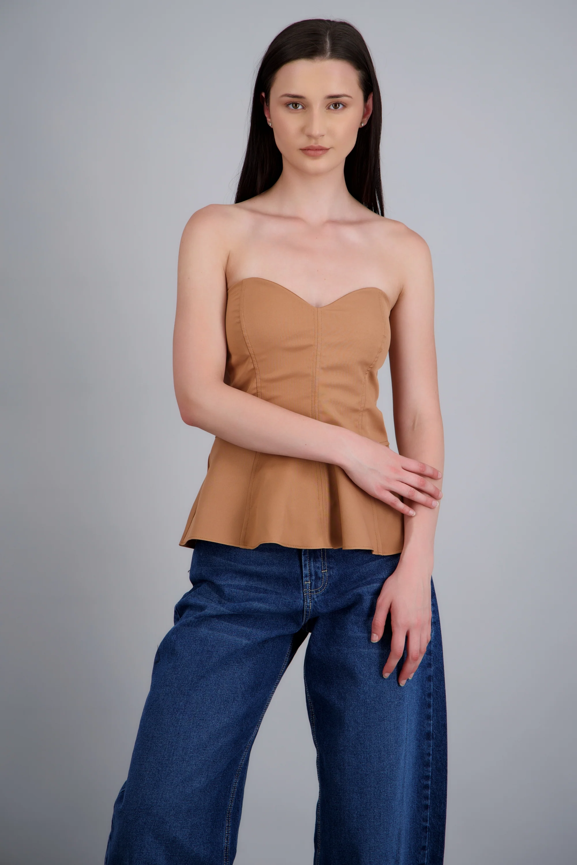 Top strapless peplum - Image 3