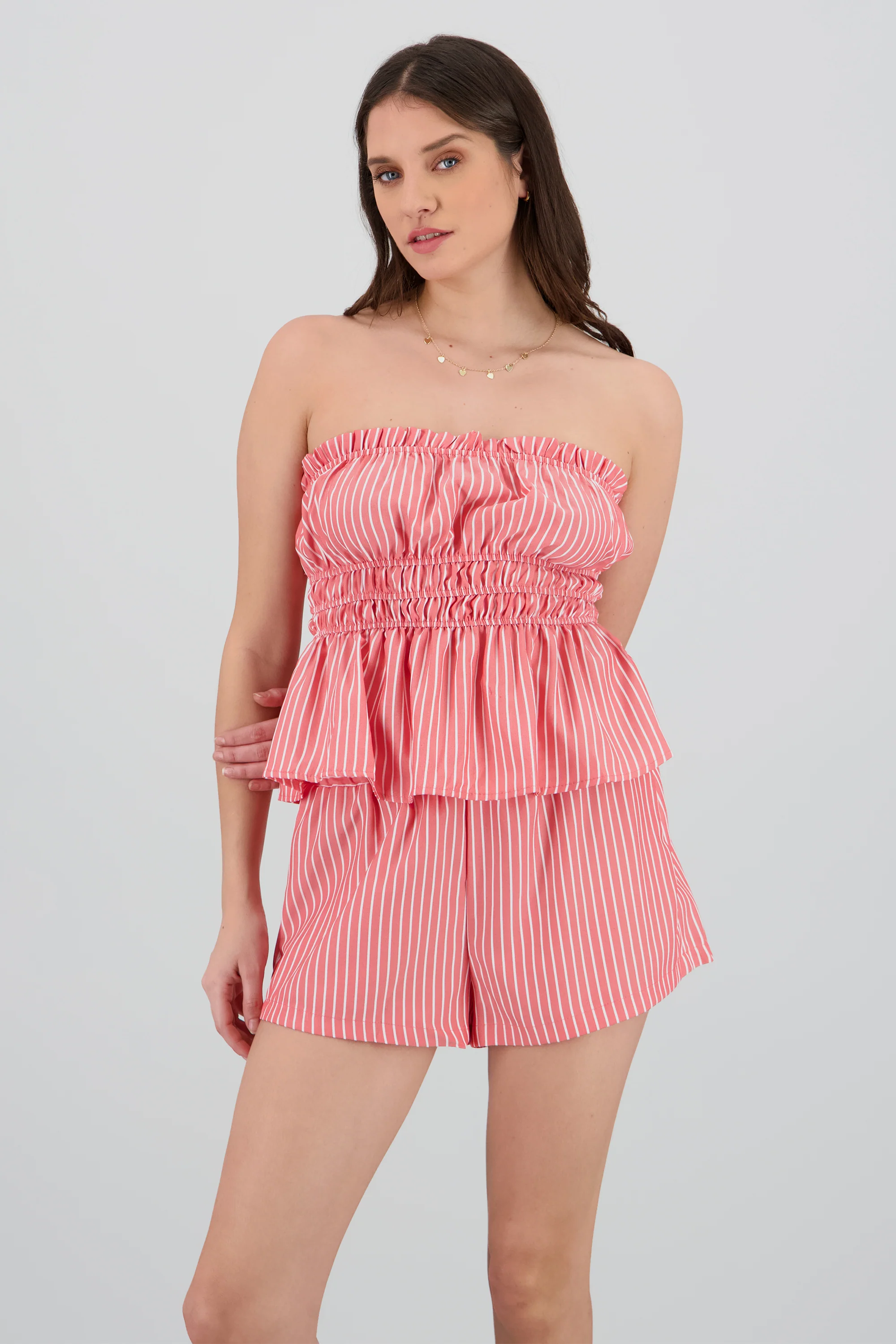 Top strapless popelina rayas - Image 2