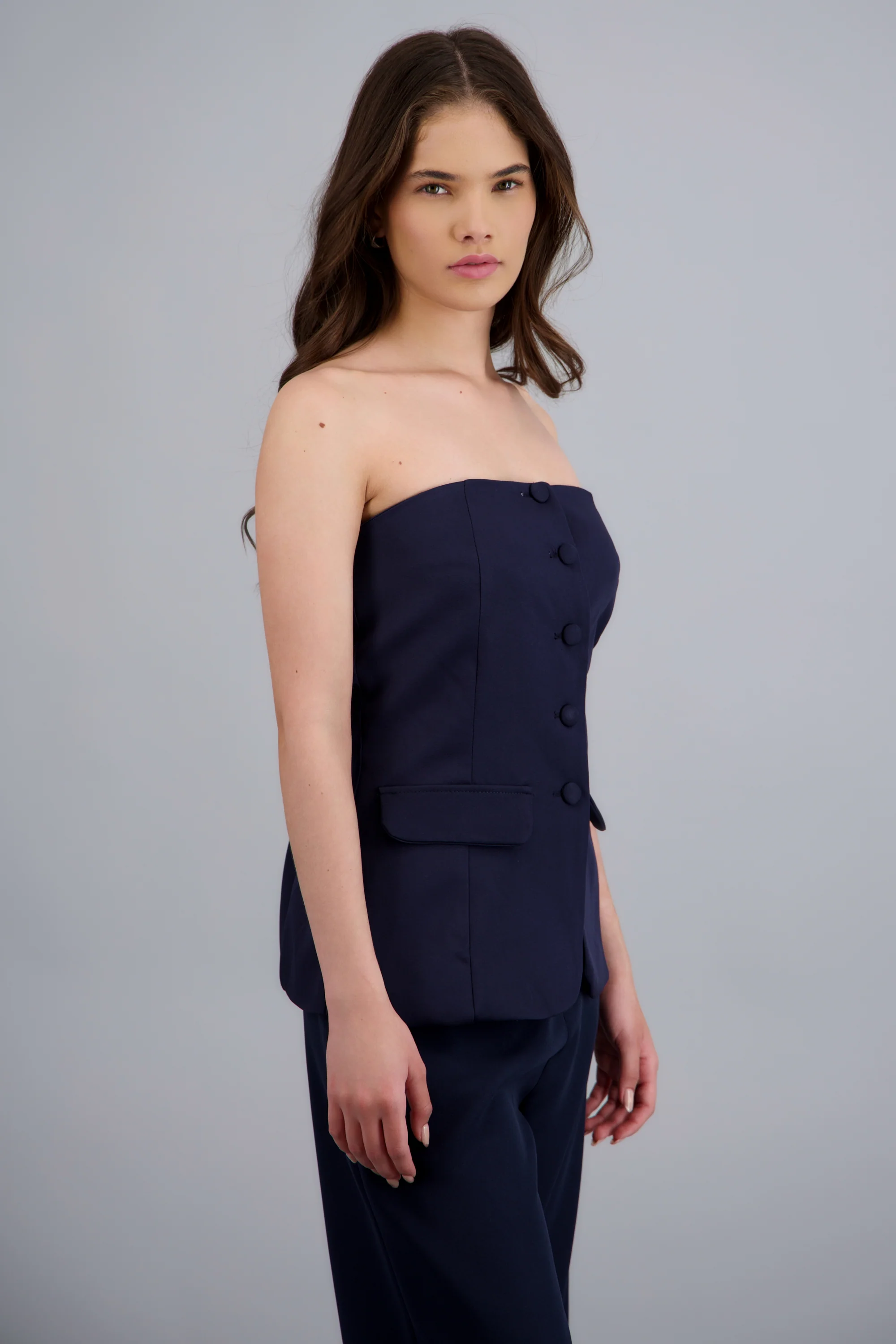 Top strapless sastreado - Image 2