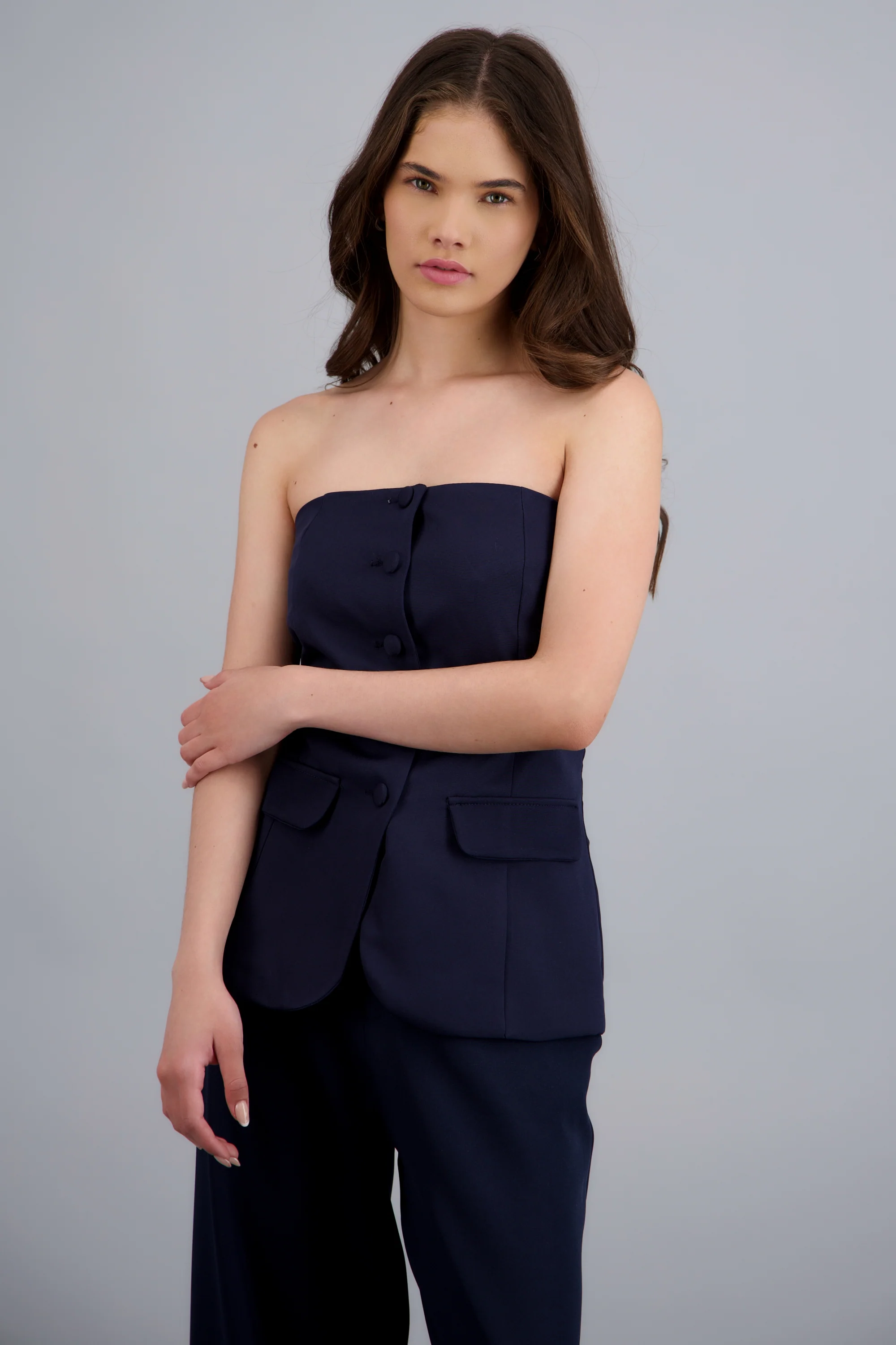 Top strapless sastreado - Image 3