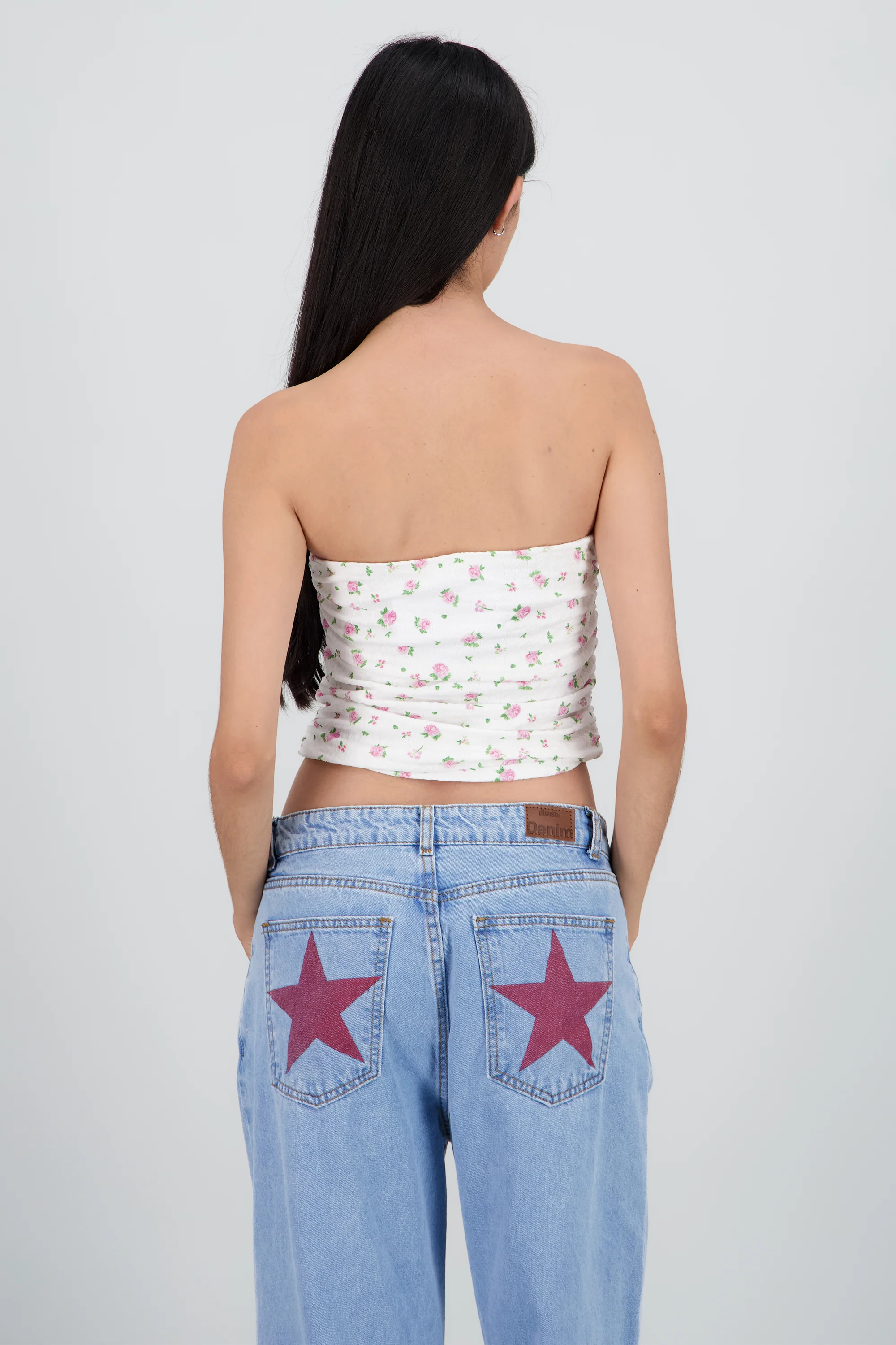 Top strapless tubo detalle textura - Image 4