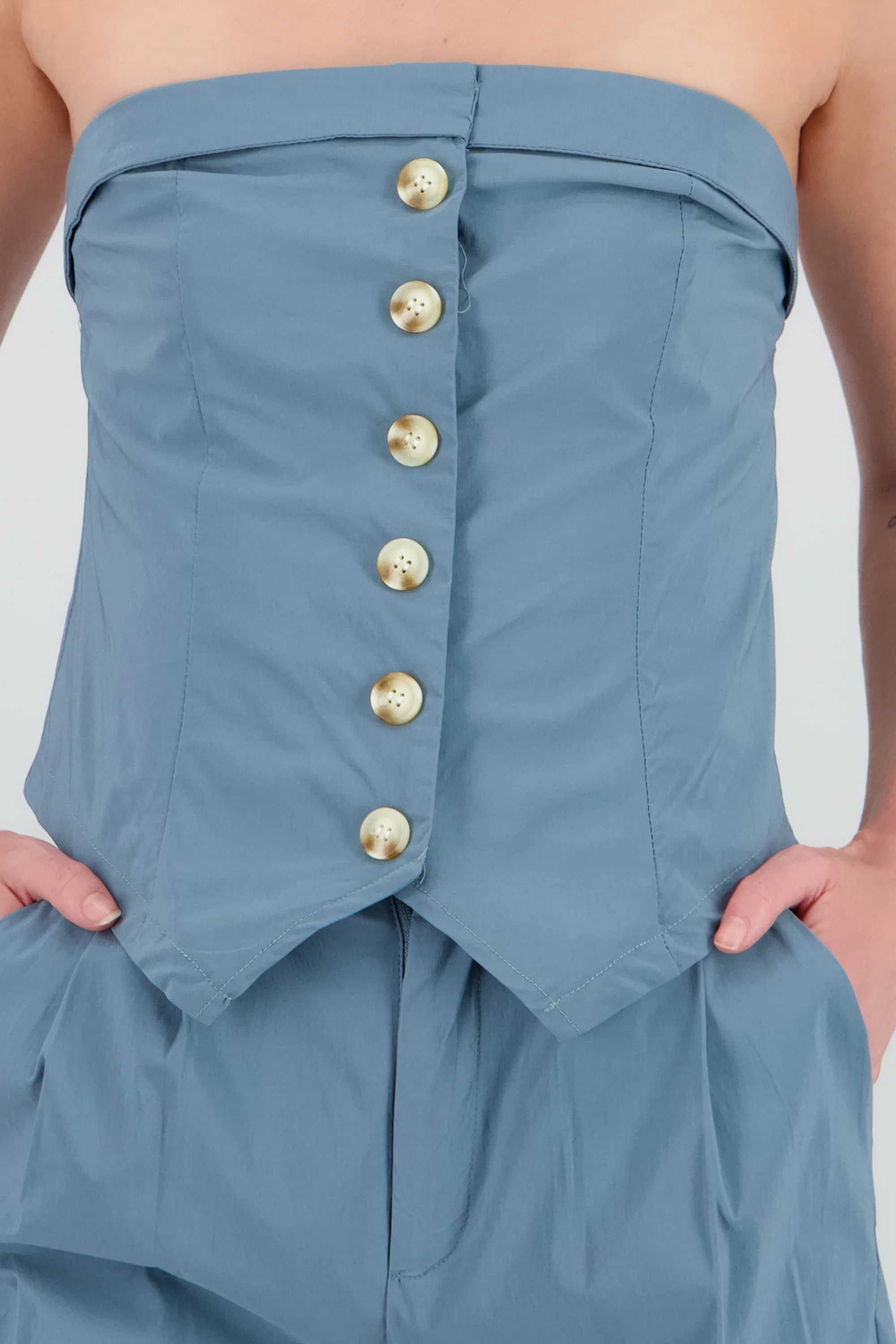 Top strapples rayas detalle botones - Image 5