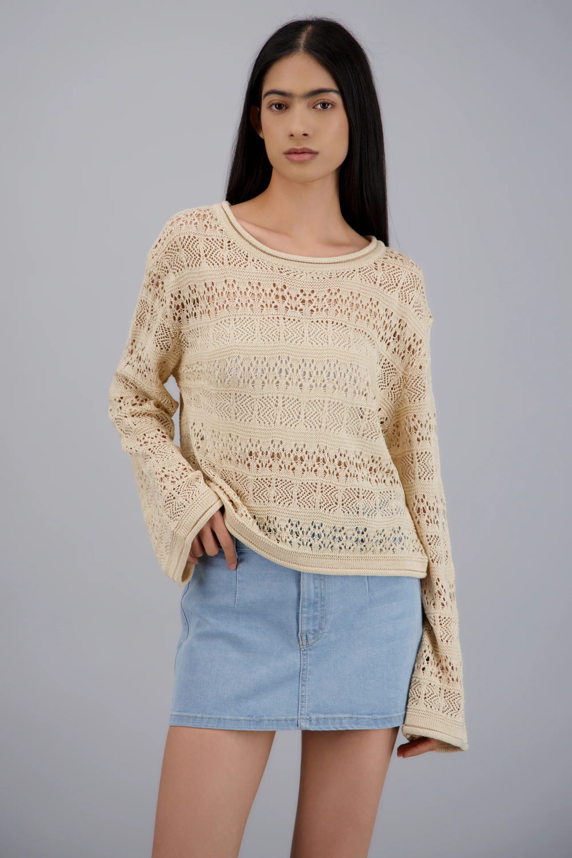 Top tejido off shoulder