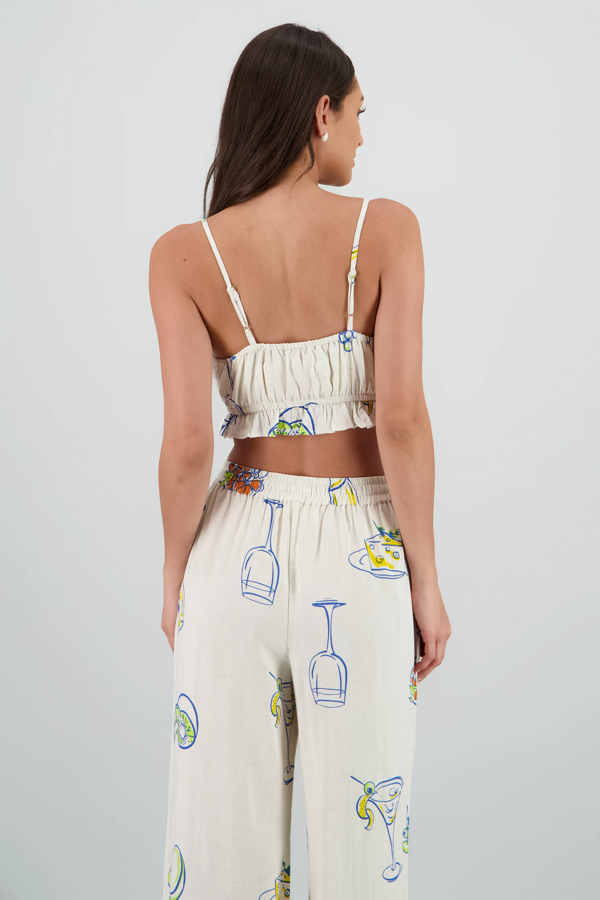 Top tirantes lino estampado - Image 4