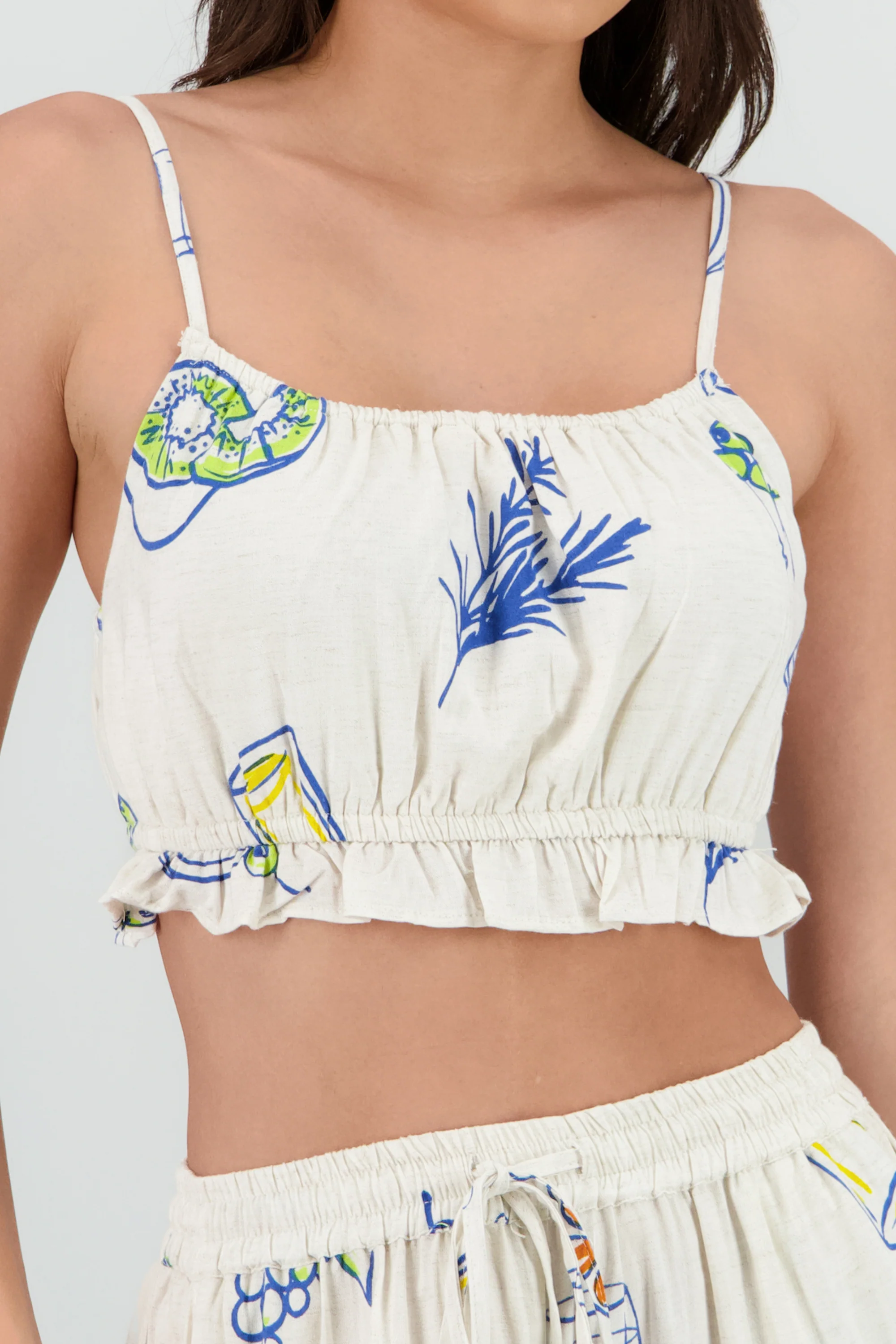 Top tirantes lino estampado - Image 5