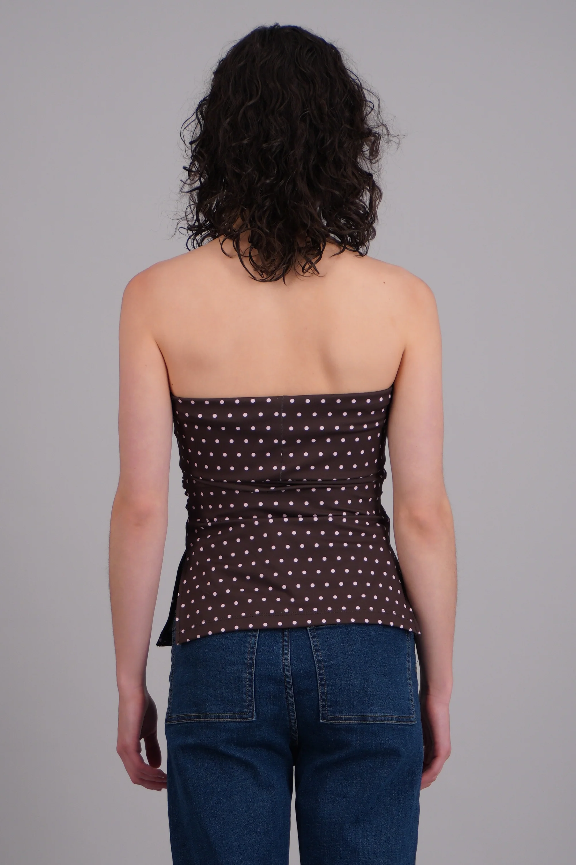top tubo con dobles escote polka dots - Image 4