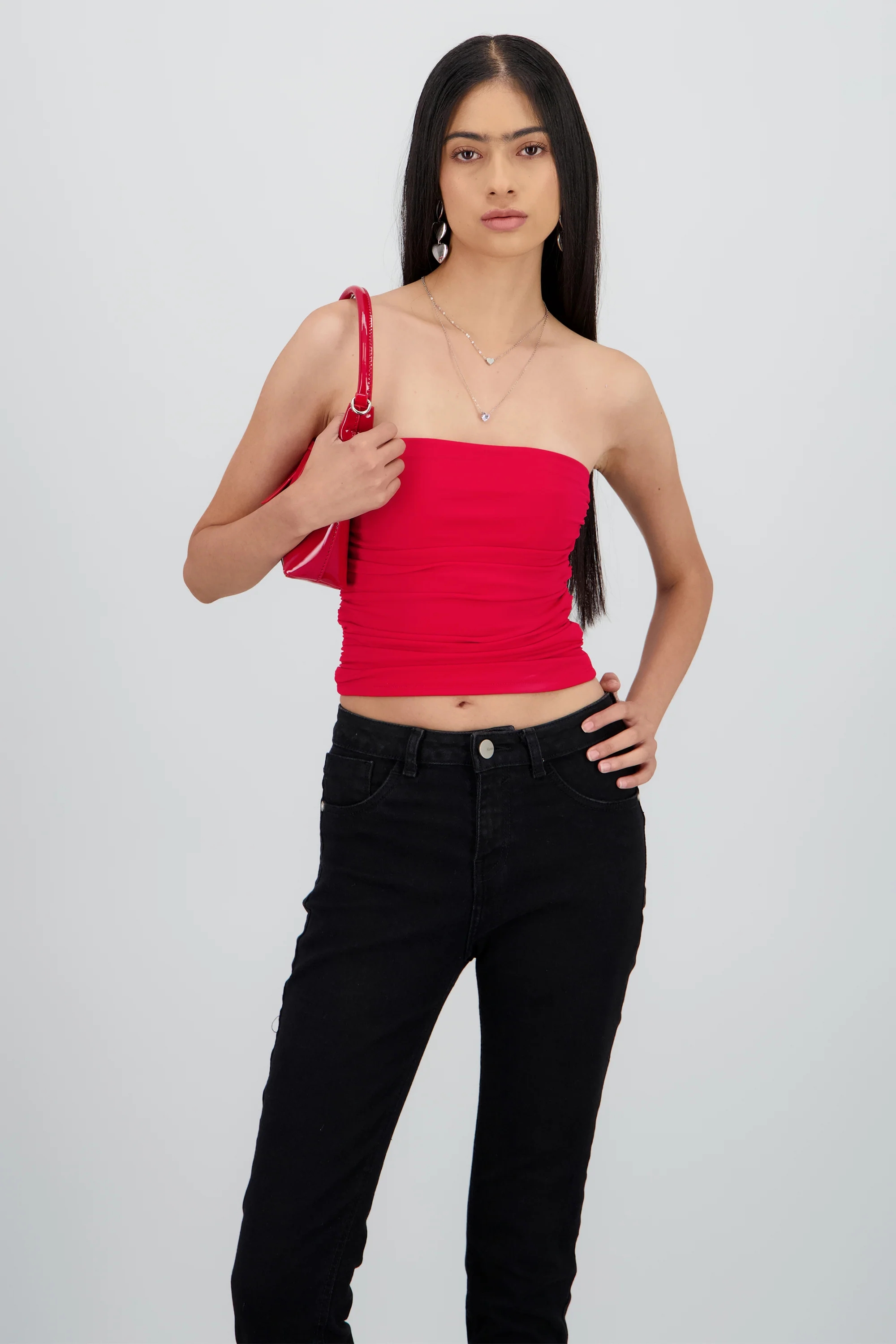 Top Tubo Strapless Drapeado - Image 2