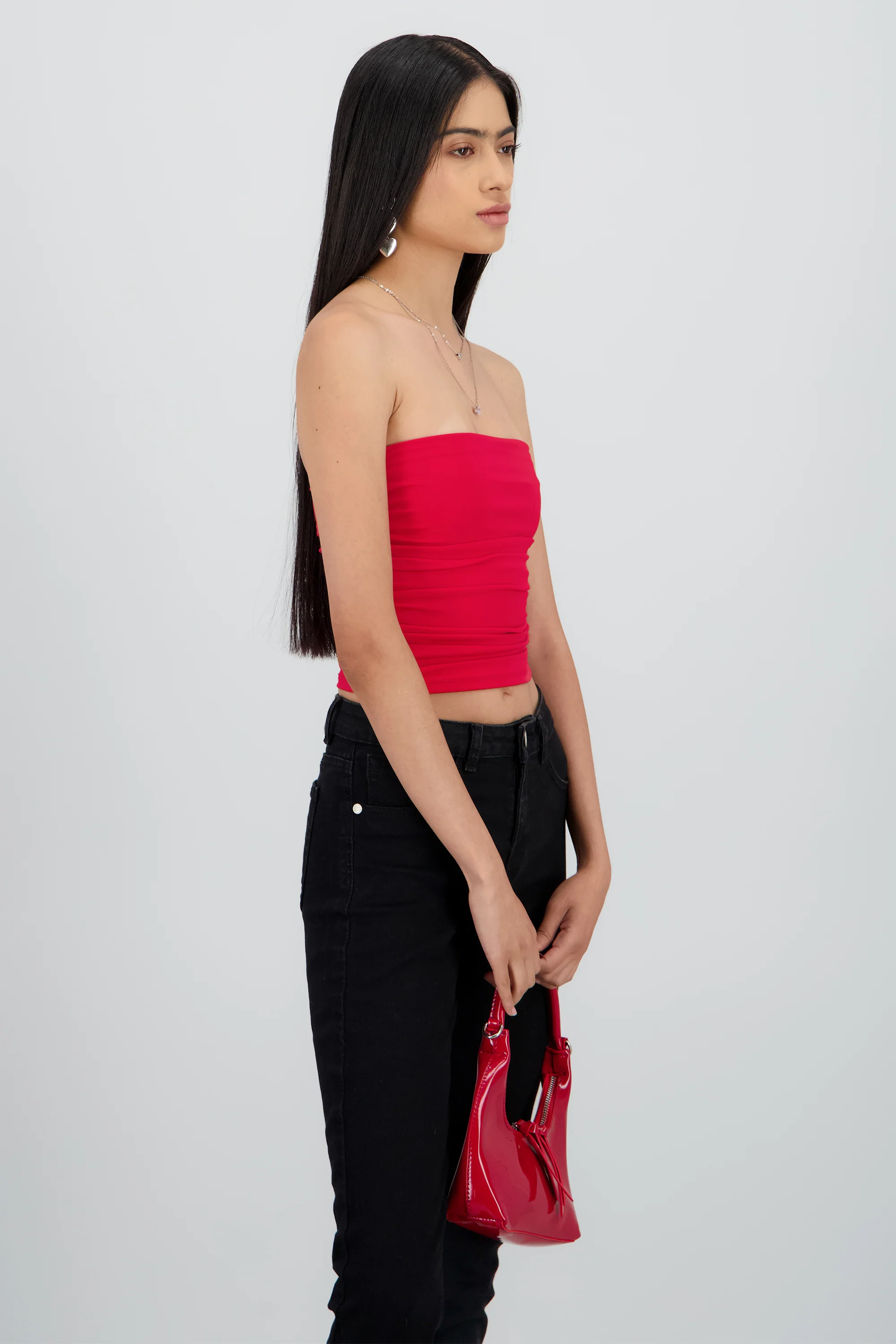 Top Tubo Strapless Drapeado - Image 3