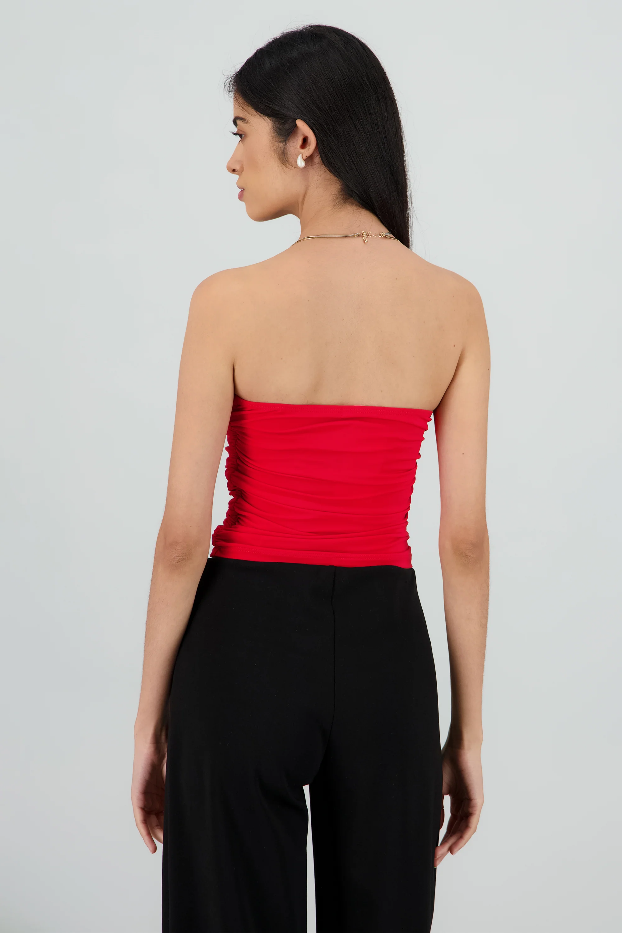 Top tubo strapless drapeado - Image 4