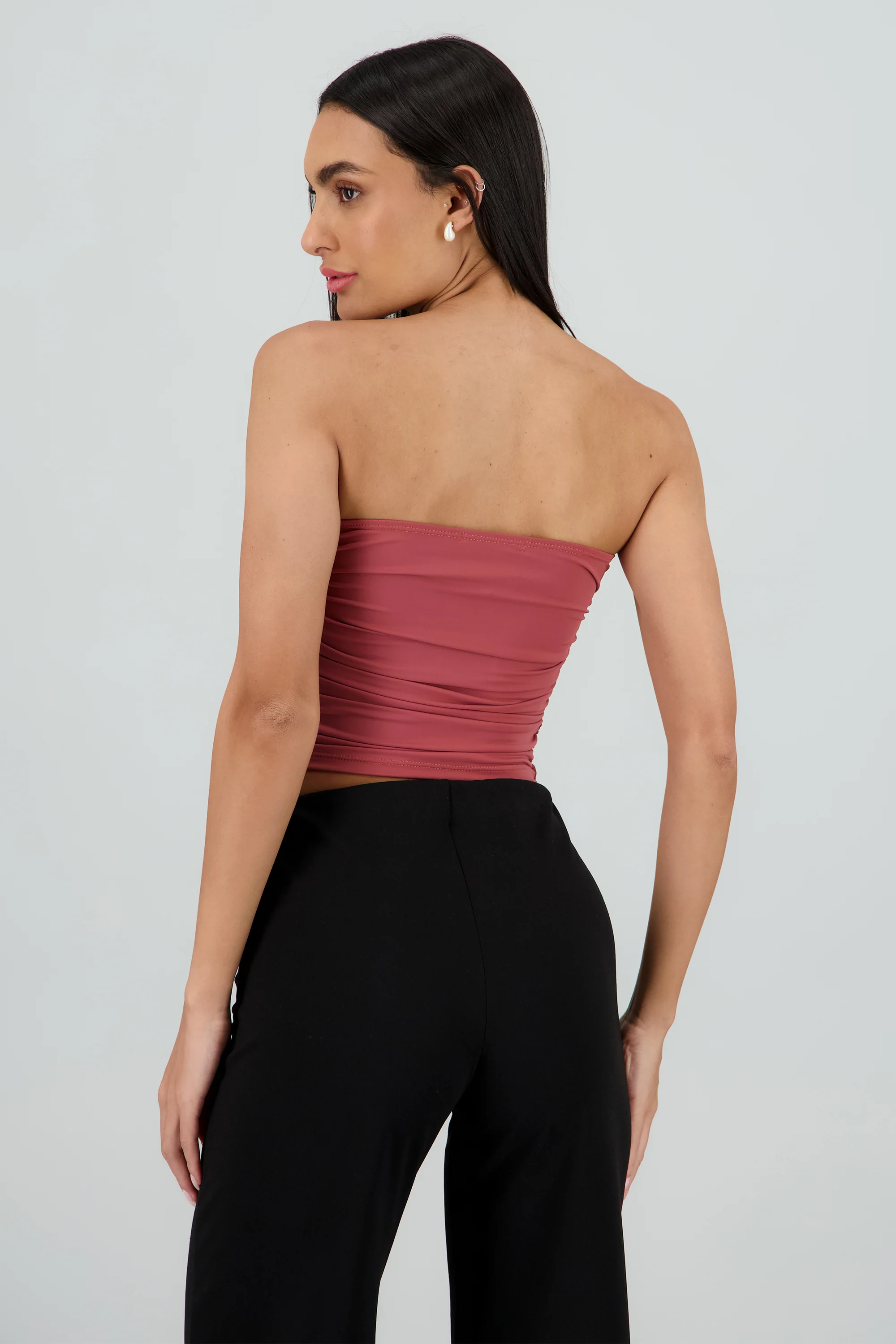 Top tubo strapless drapeado - Image 4