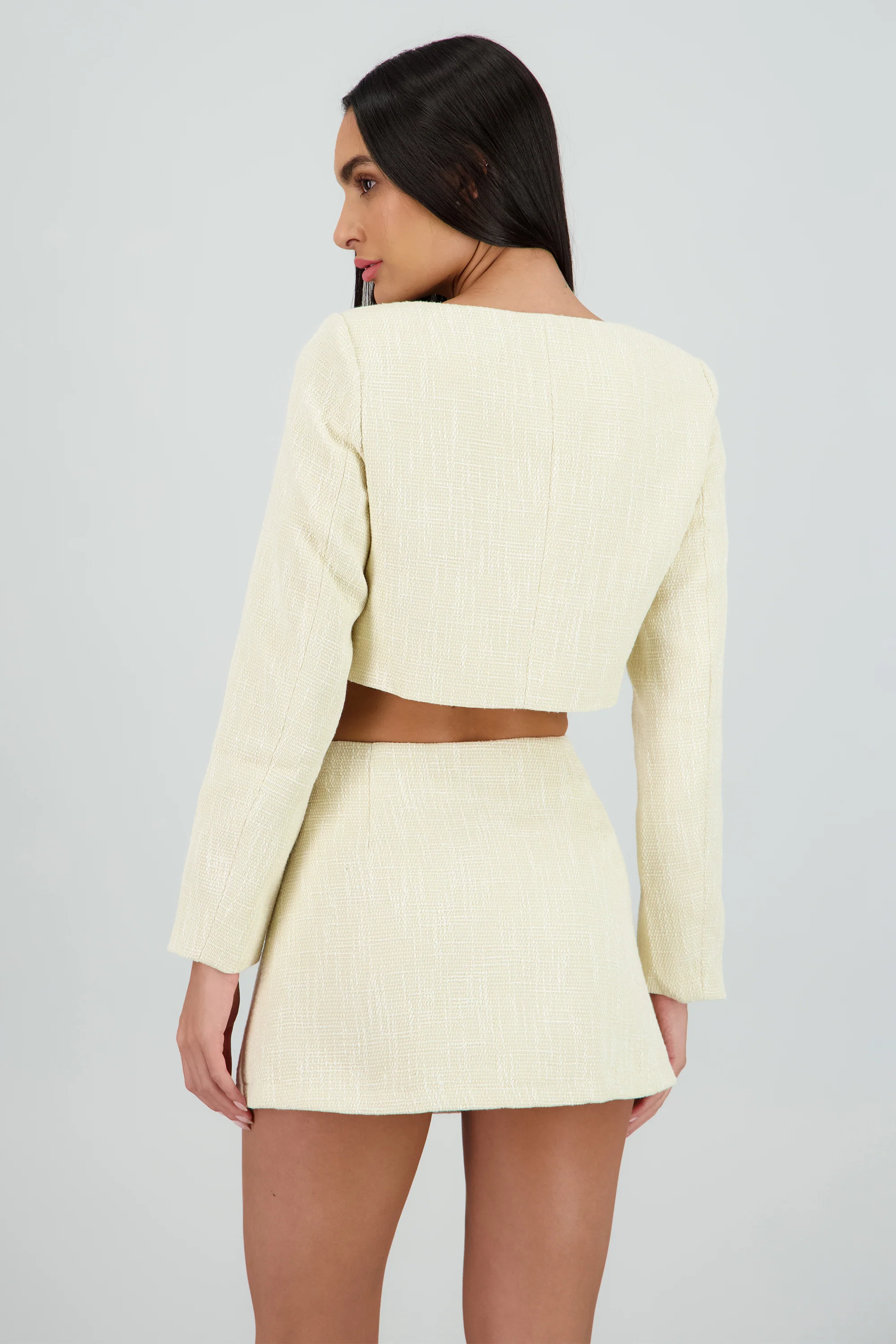 Top tweed escote cuadrado detalle botones - Image 4