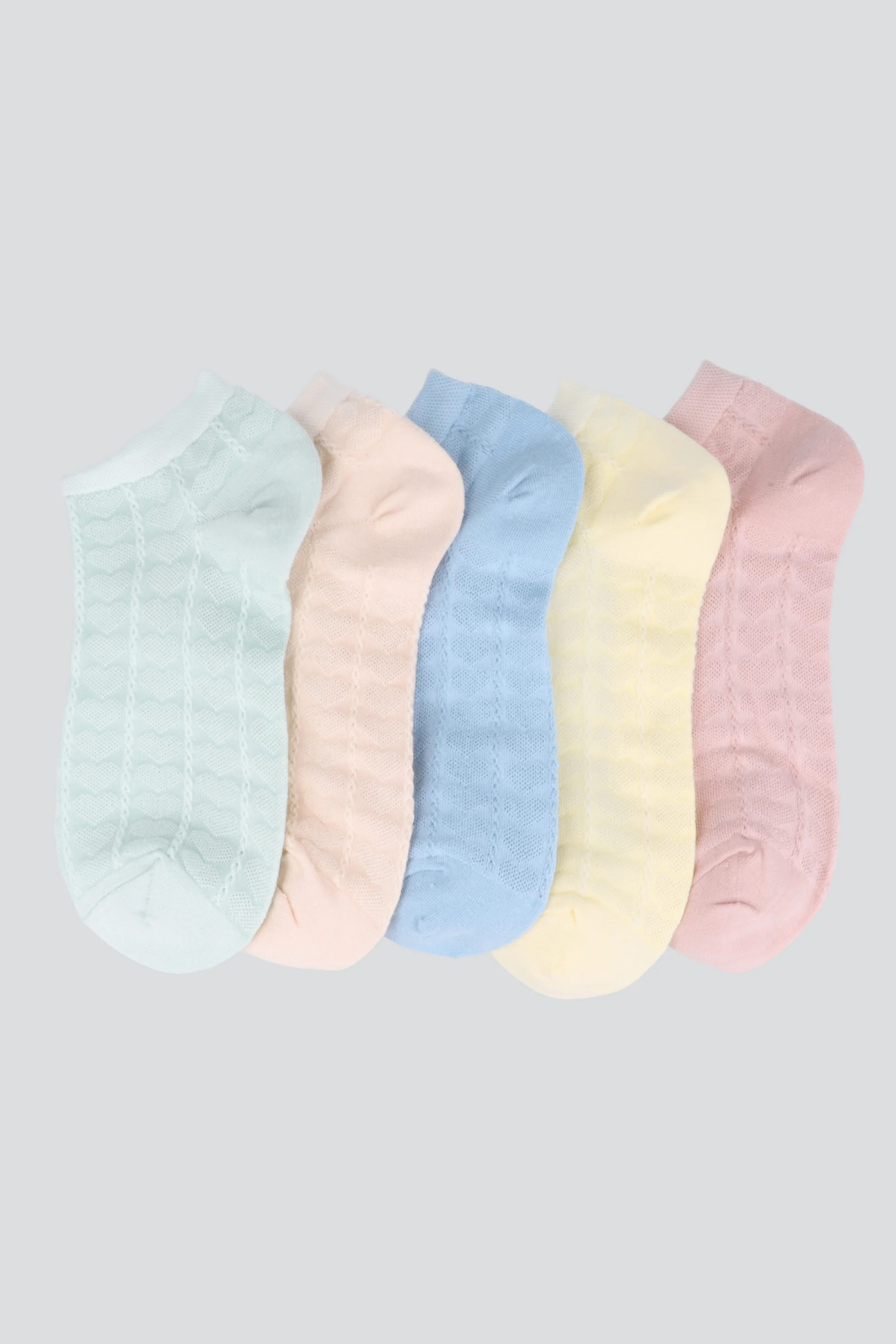 5 pack calcetines textura corazon