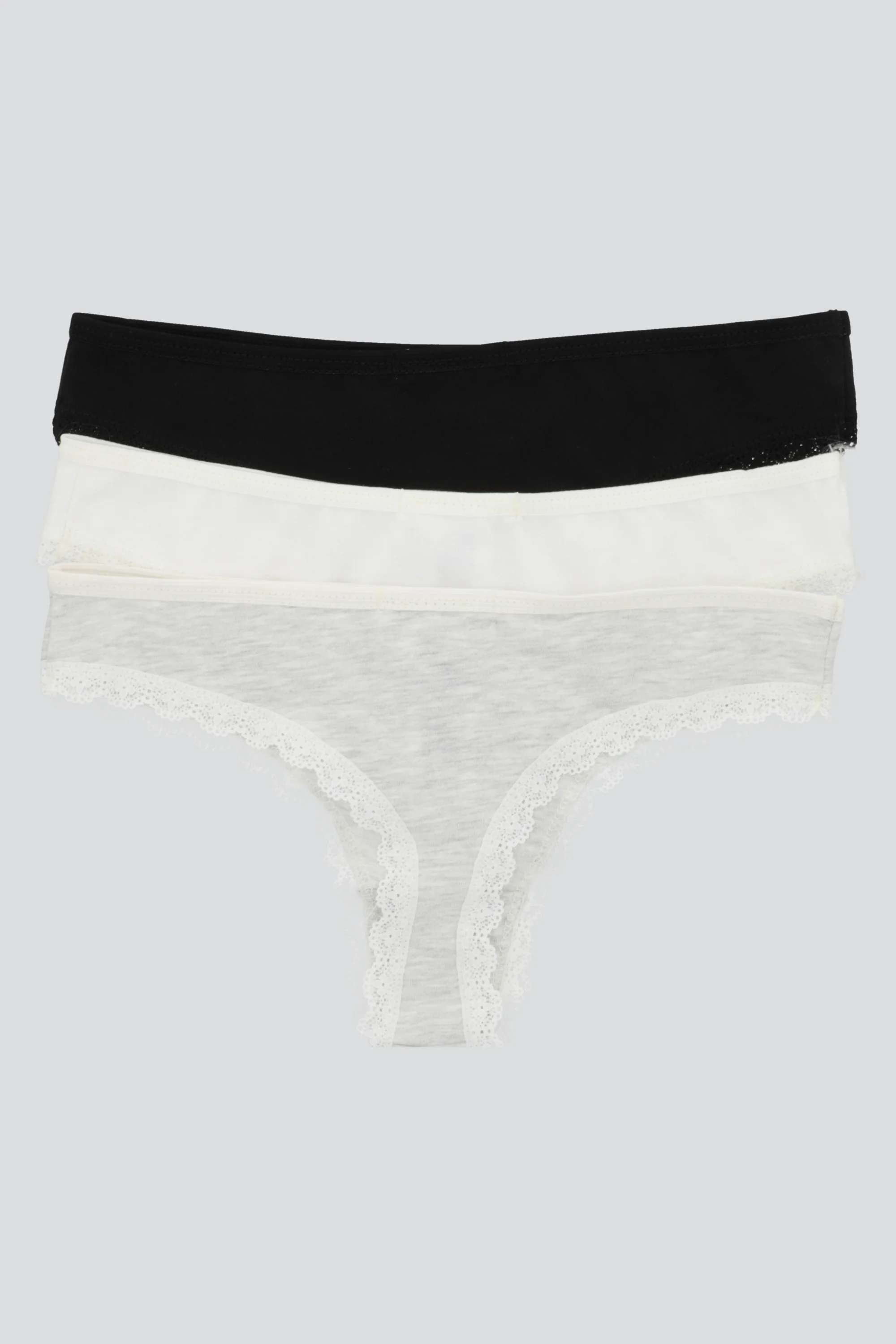 Tripack tanga básica bordes encaje - Image 2