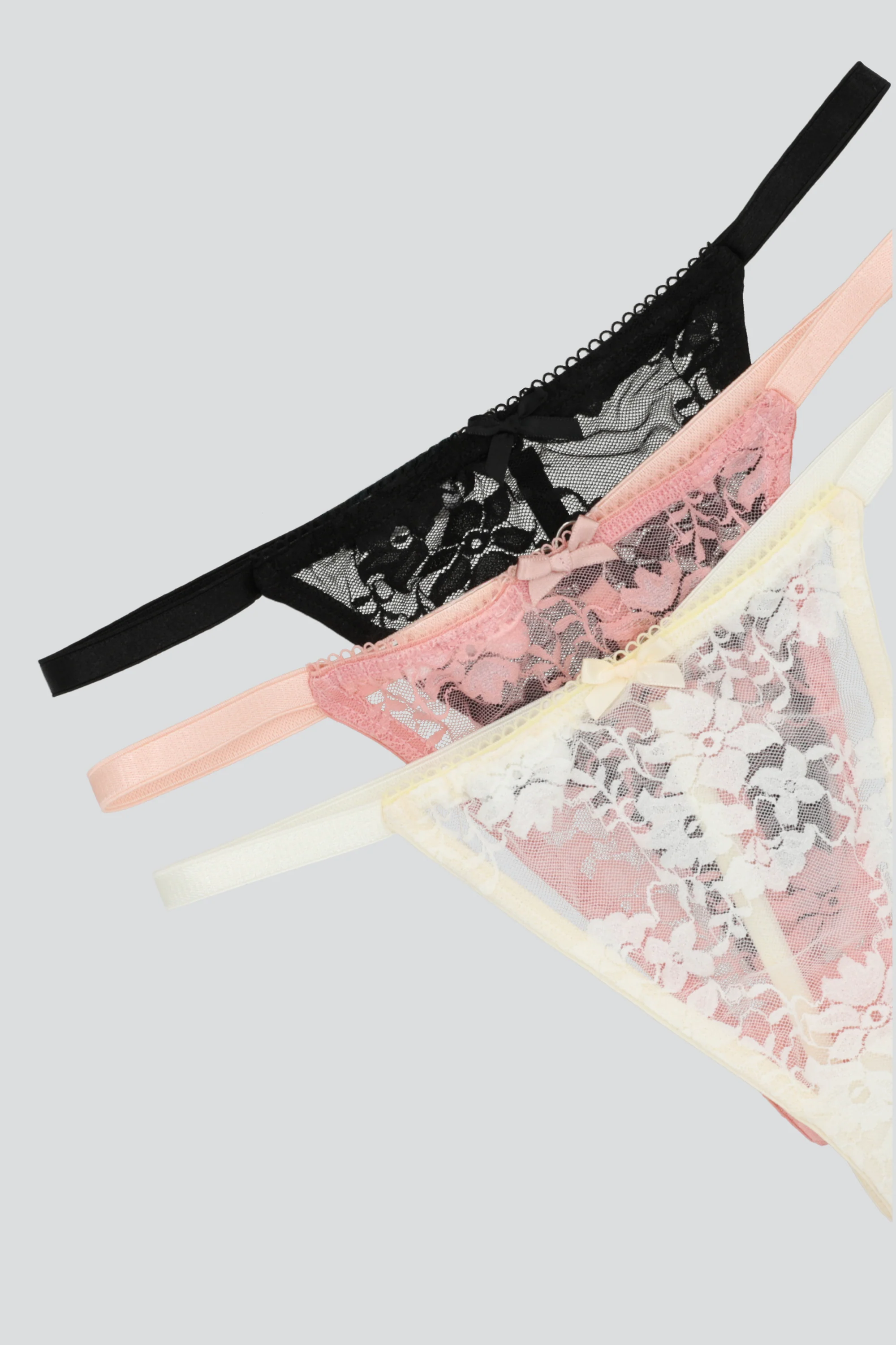Tripack tanga encaje detalle aro corazón - Image 3
