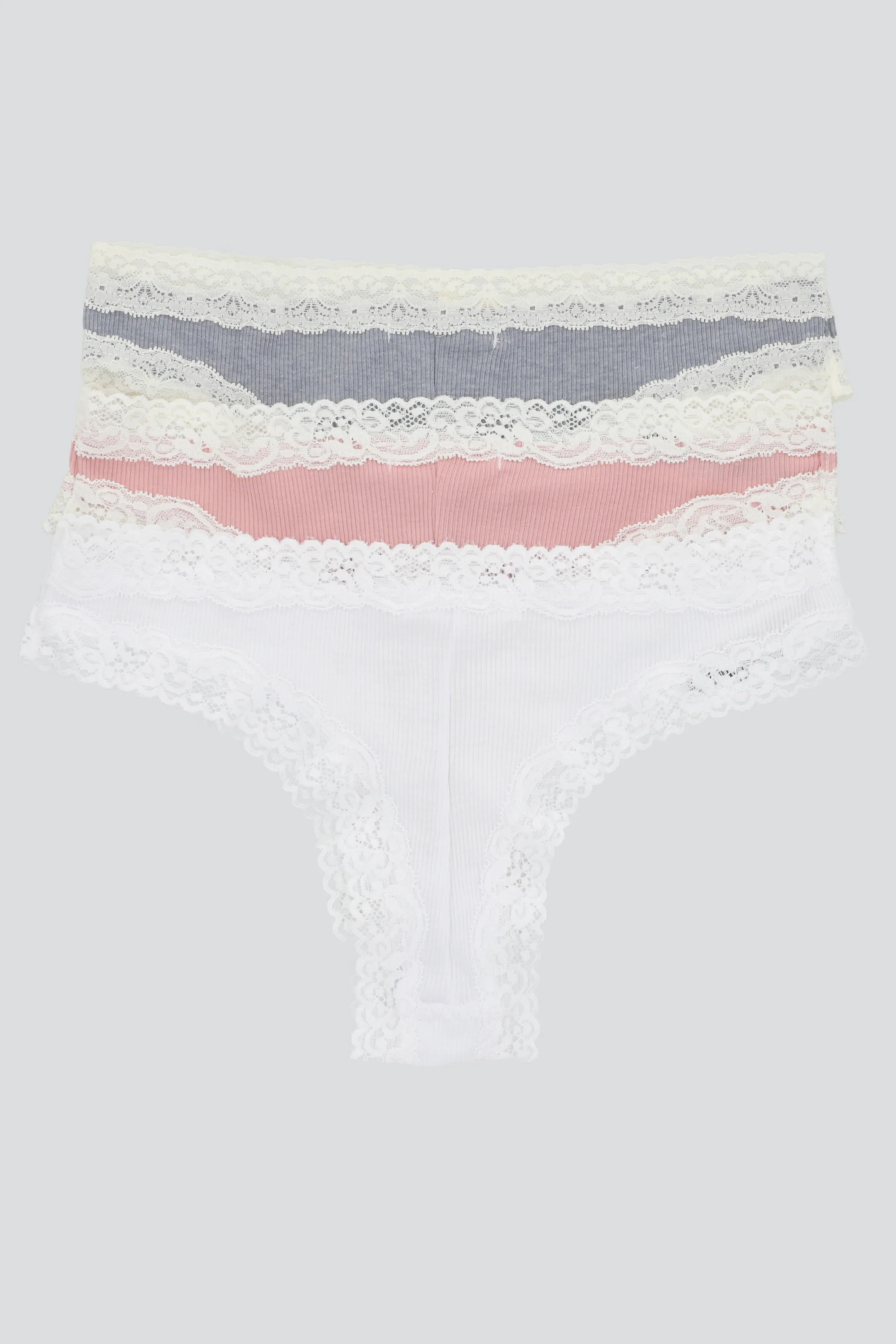 Tripack tanga rib detalle encaje - Image 2