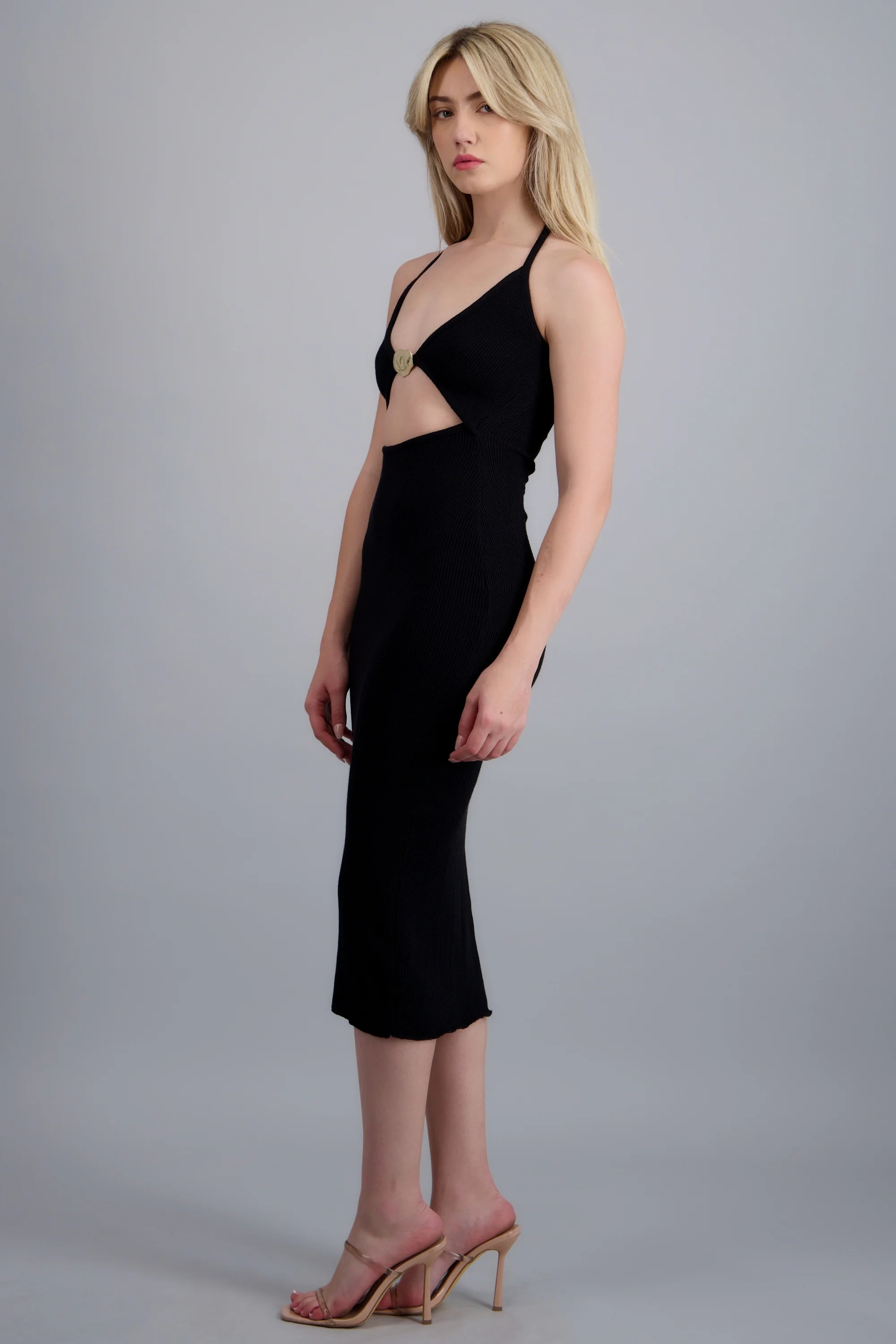 Vestido abertura detalle metálico - Image 3