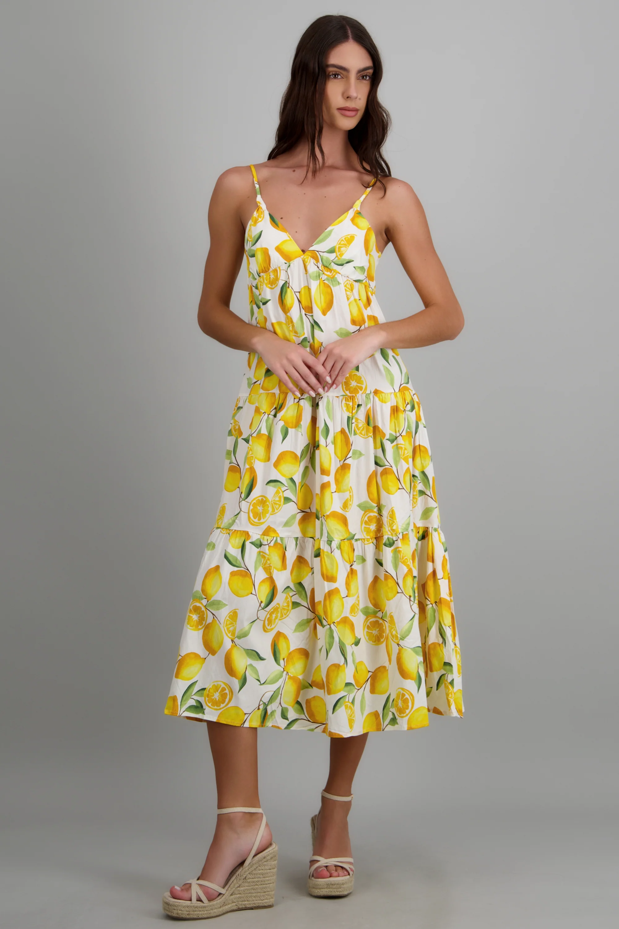 Vestido bloques estampado limones - Image 3